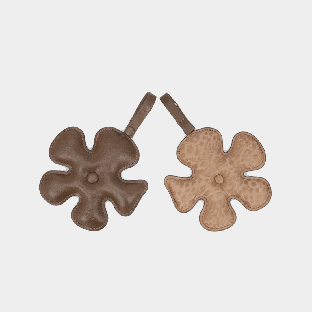 Phụ kiện Hoa cánh quạt size nhỏ (S) màu Be tối x da beo be tối