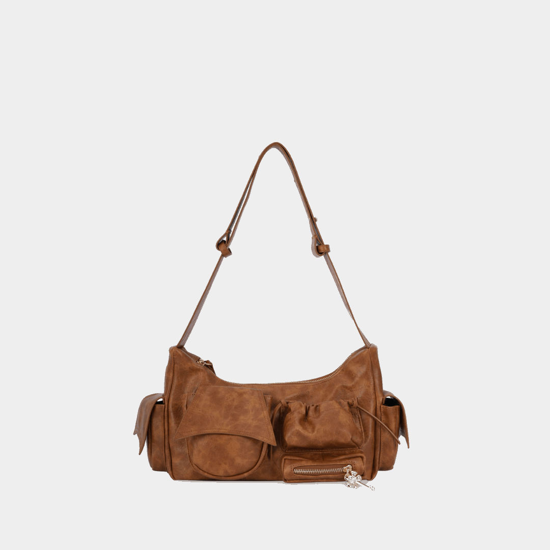 Túi xách C5-Pocket size (M) màu Nâu Vân