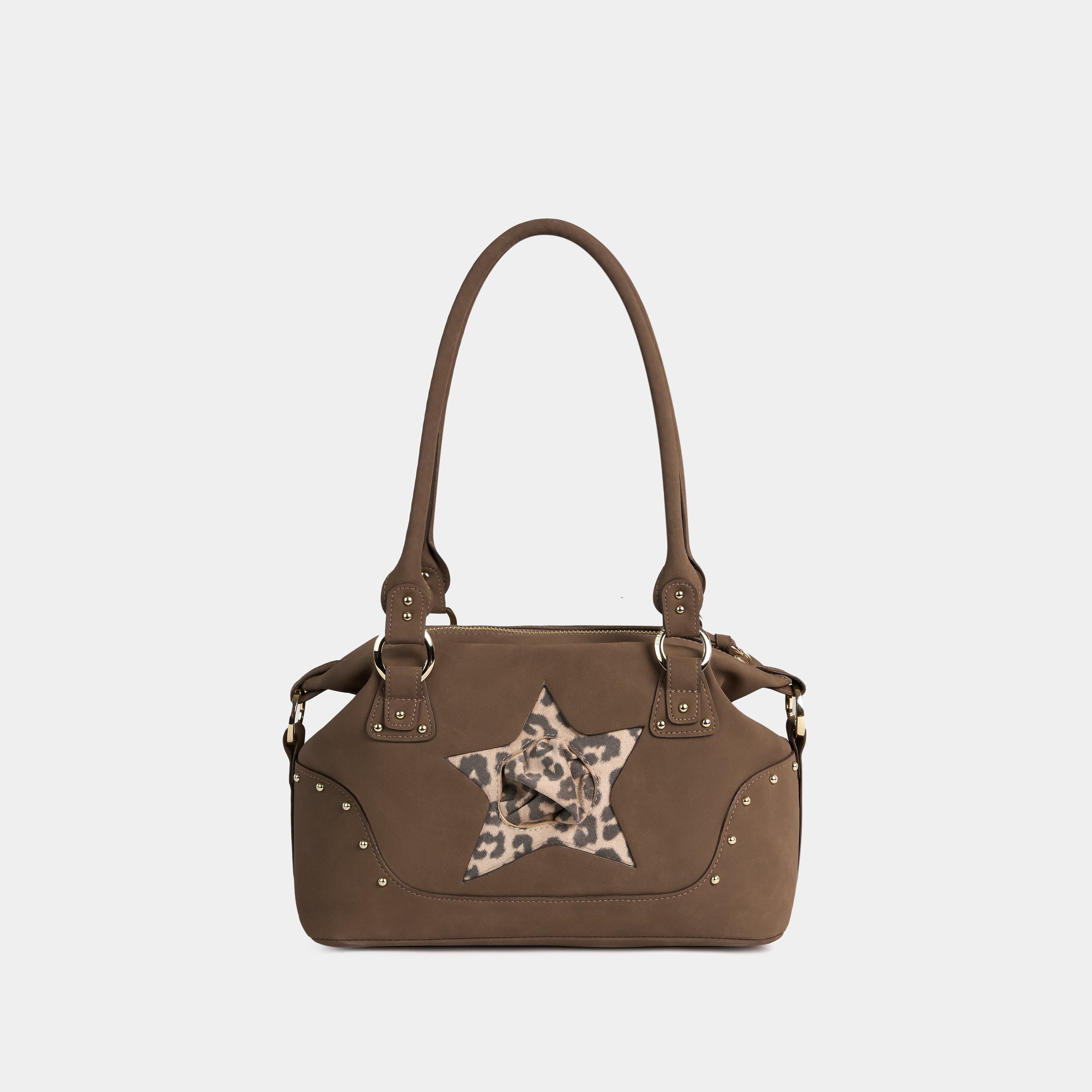 Túi xách Y2K STAR màu Nâu sáp x beo