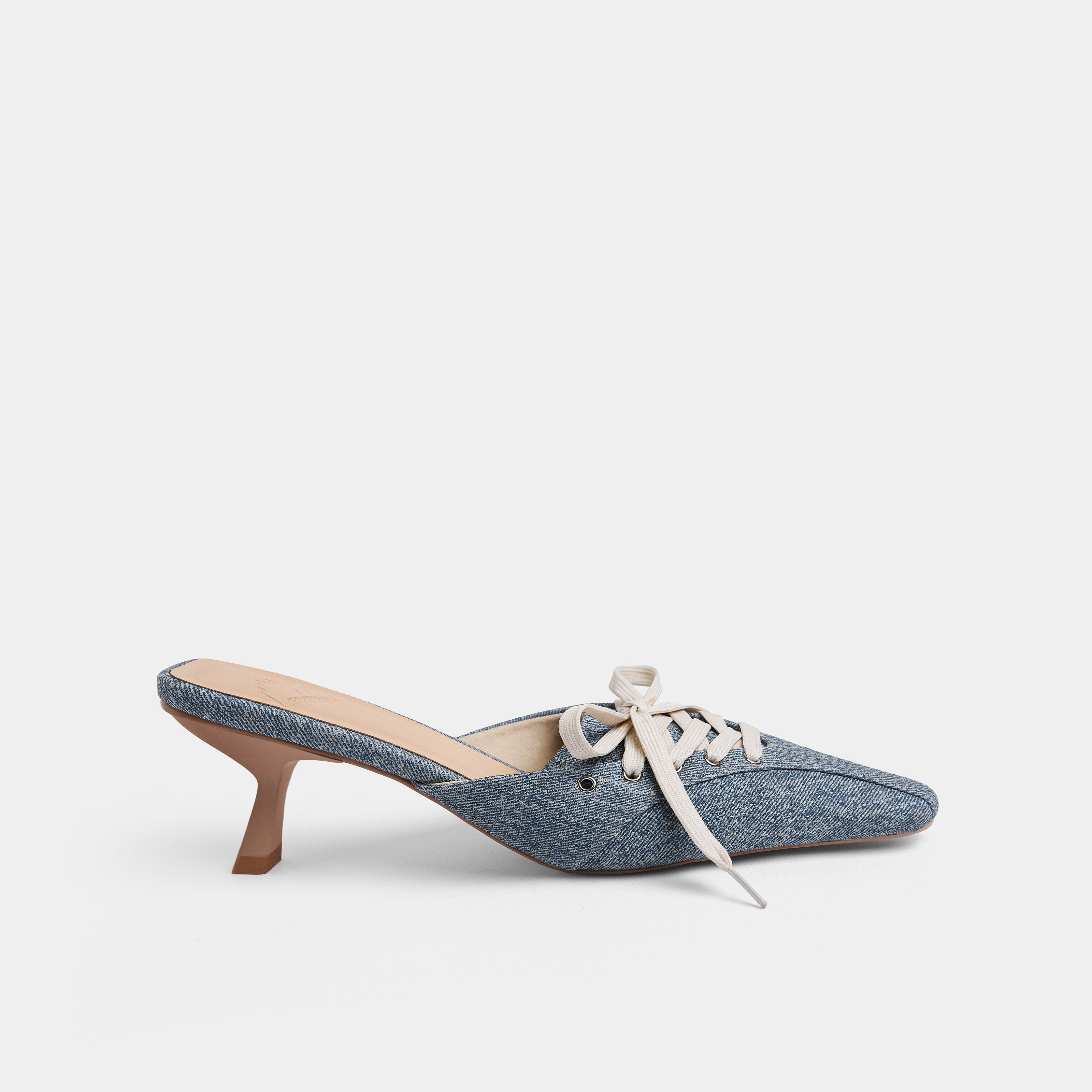 Giày middle 50 mules màu Denim