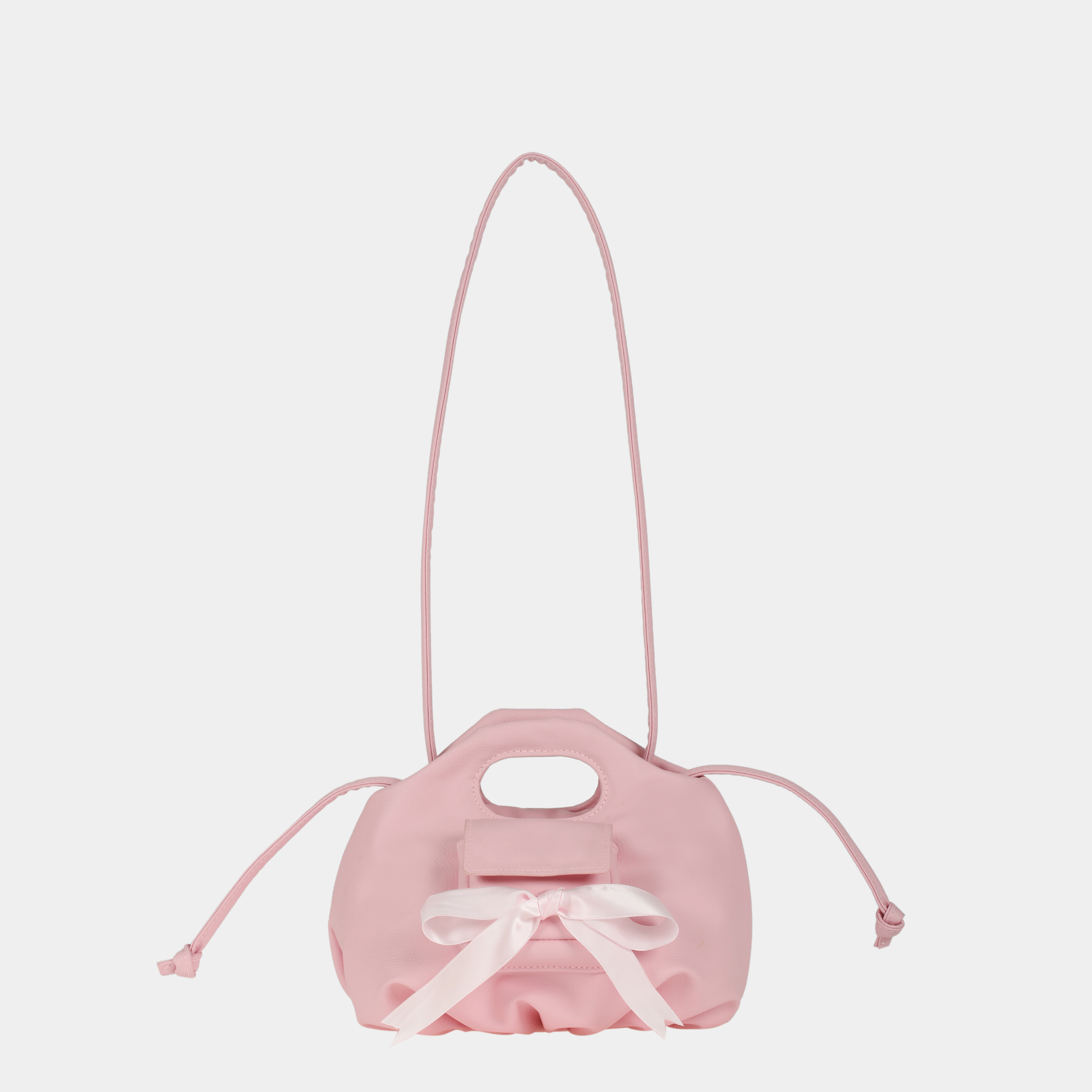 TÚI XÁCH Flower Mini Pocket & Bow màu hồng