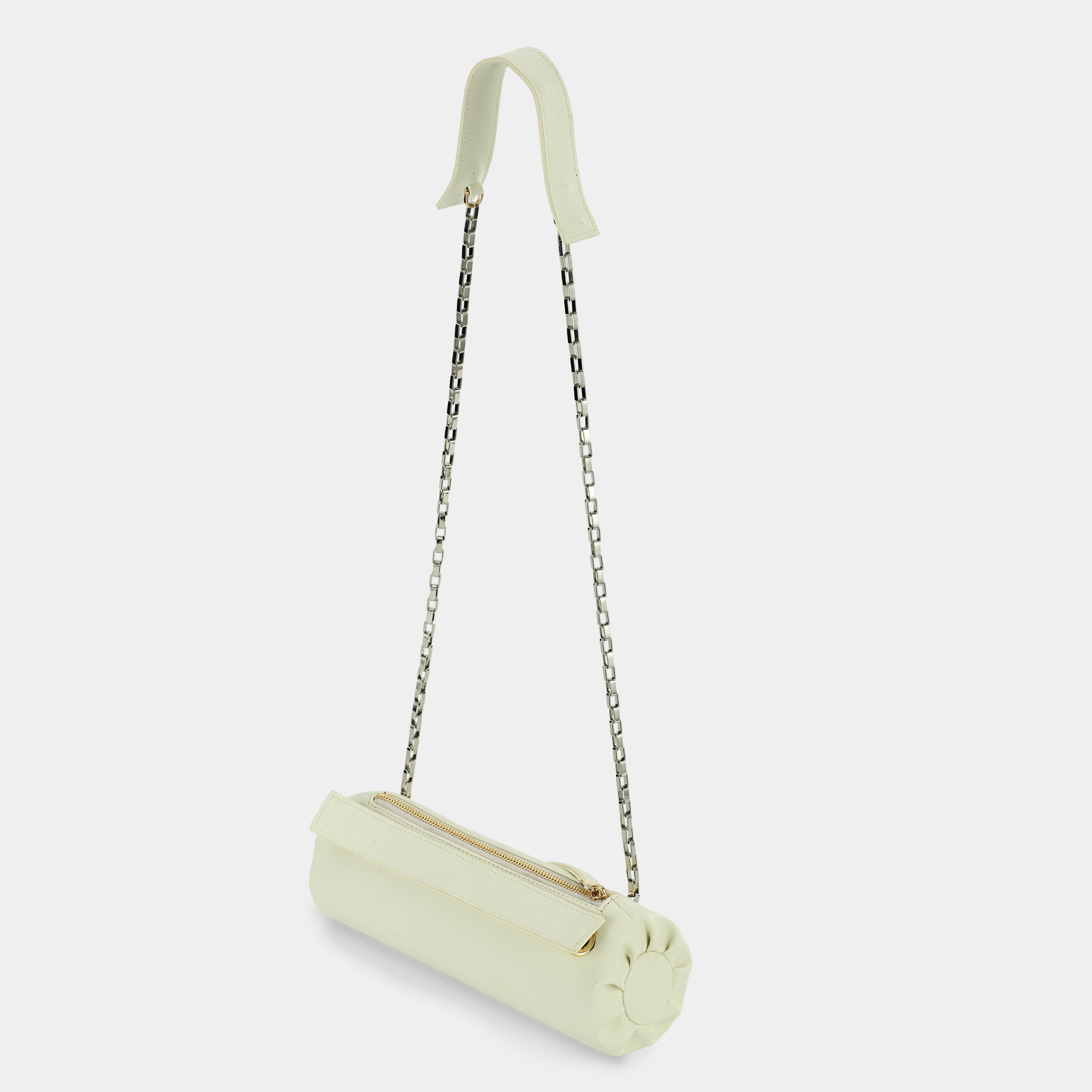 Bag Flower Log Long size in White Cream