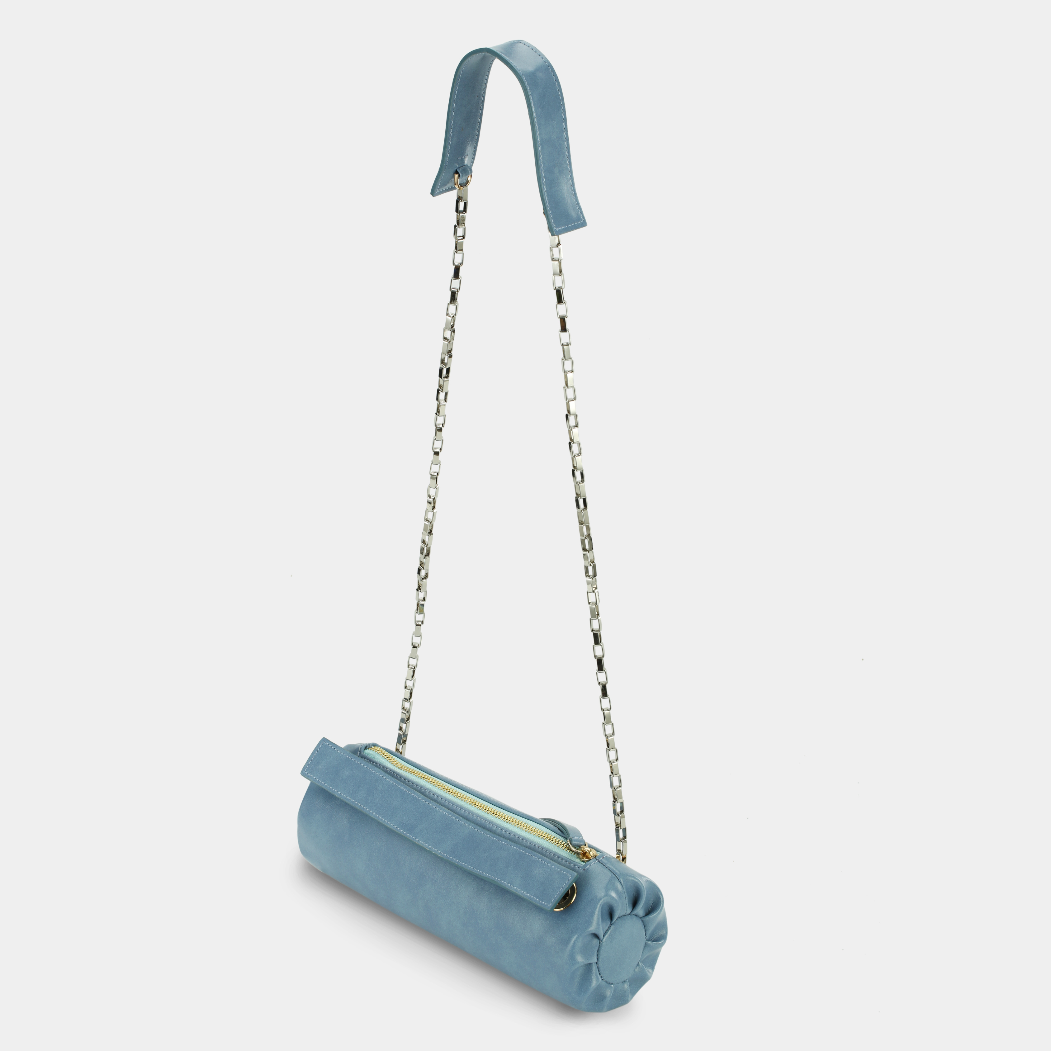 Bag Flower Log Short size in Blue Pastel