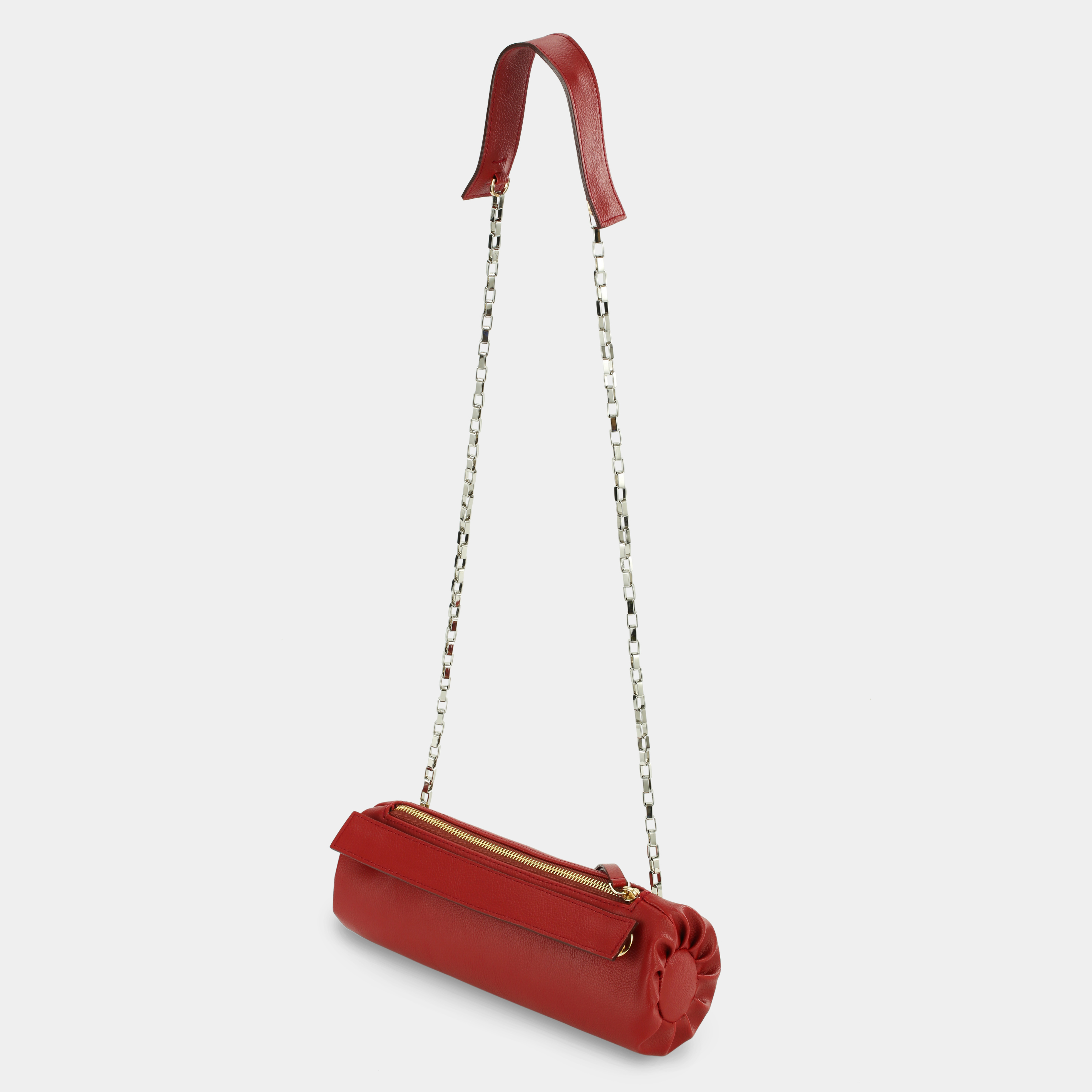 Bag Flower Log Short size in Red