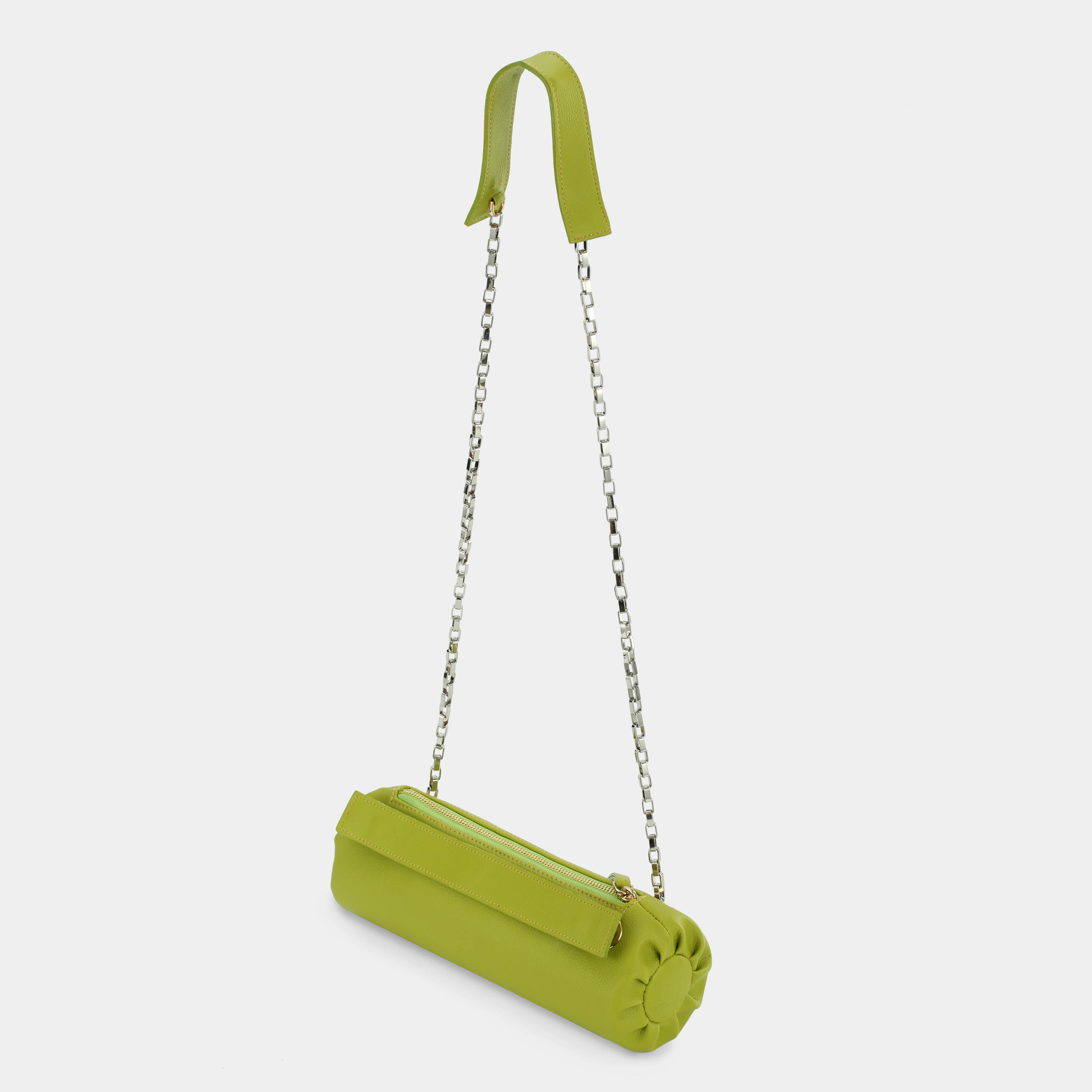 Bag Flower Log Short size in Avocado Green