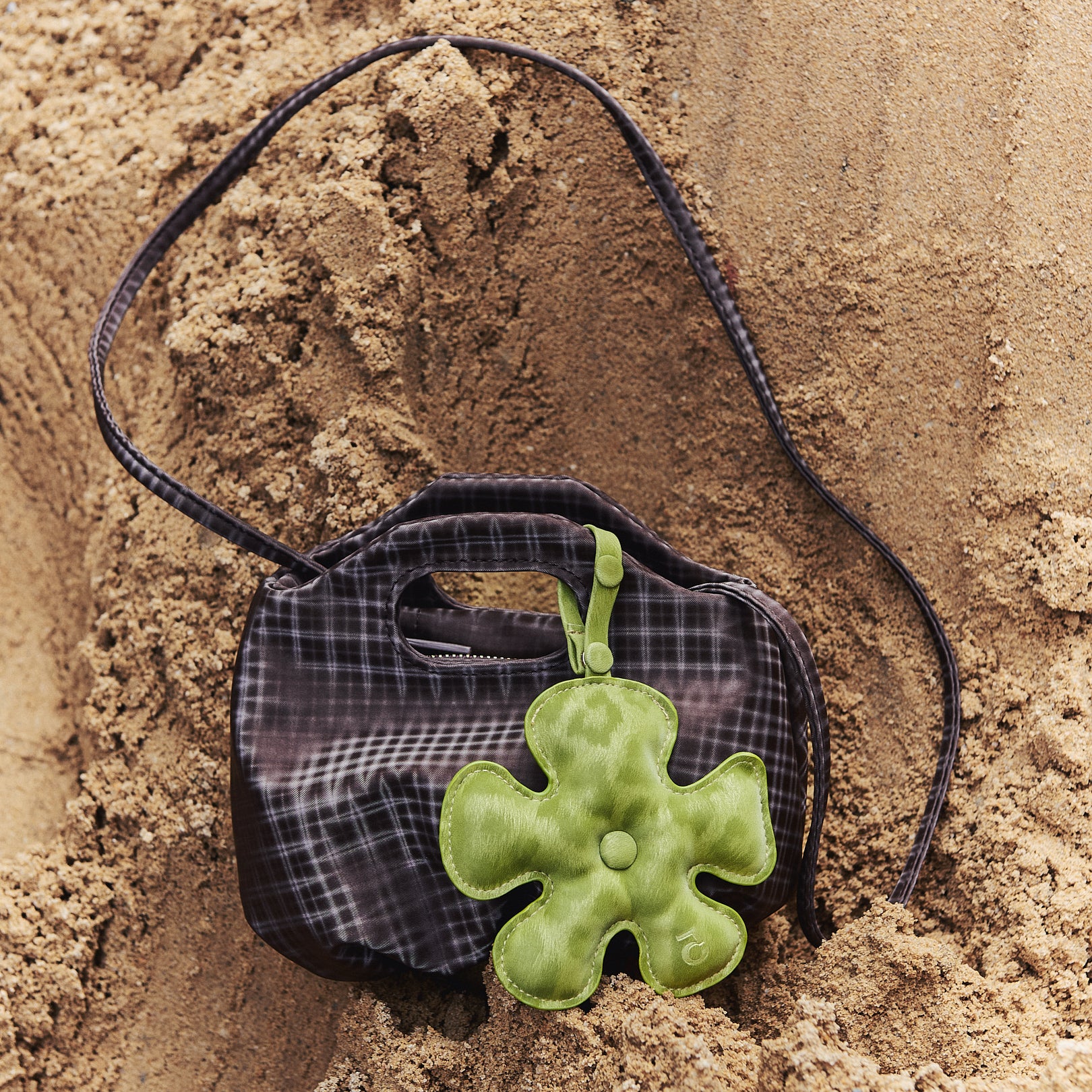 Bag Mini Flower Brown Checked