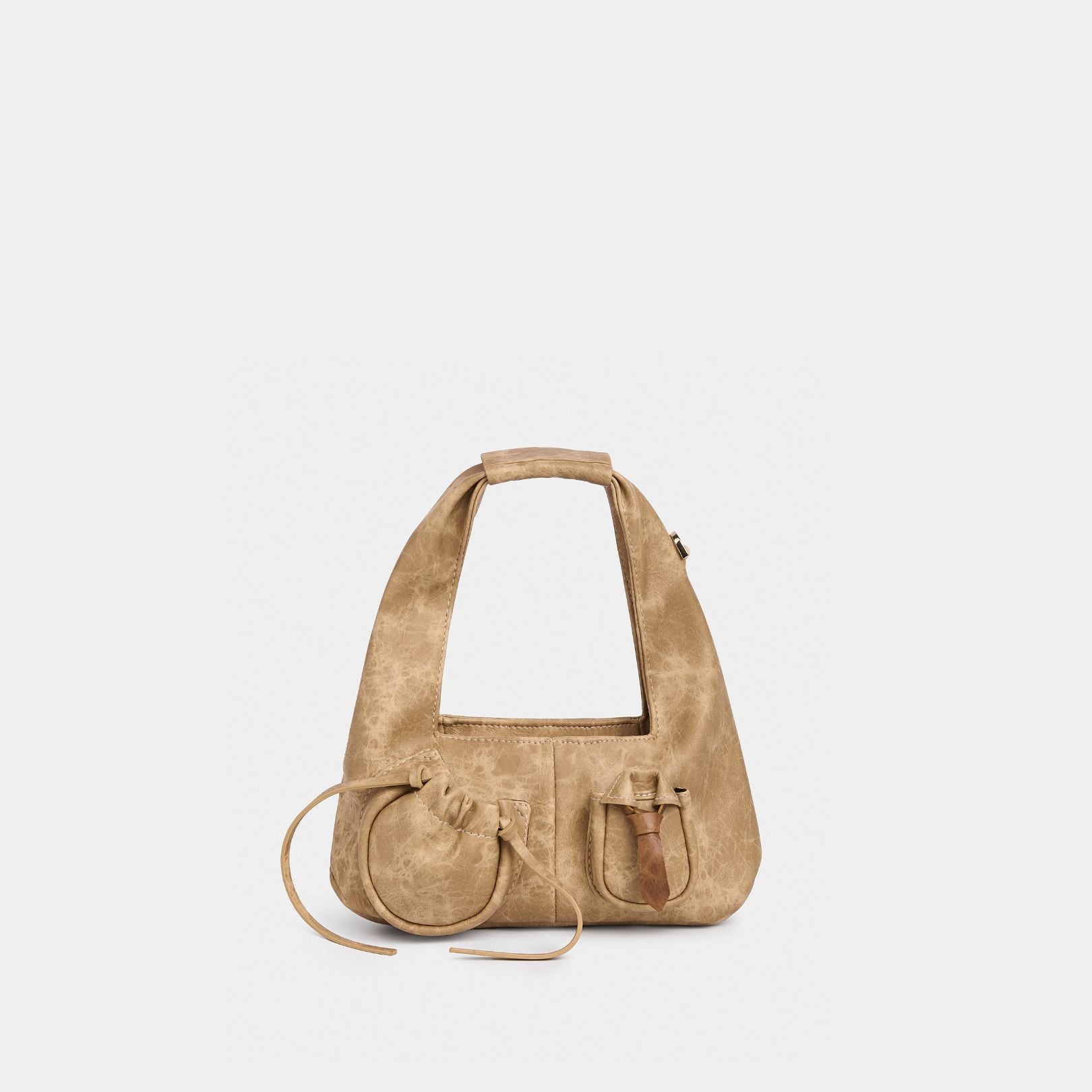 Bag Mini C2-Pocket Hobo Tie Sand Beige