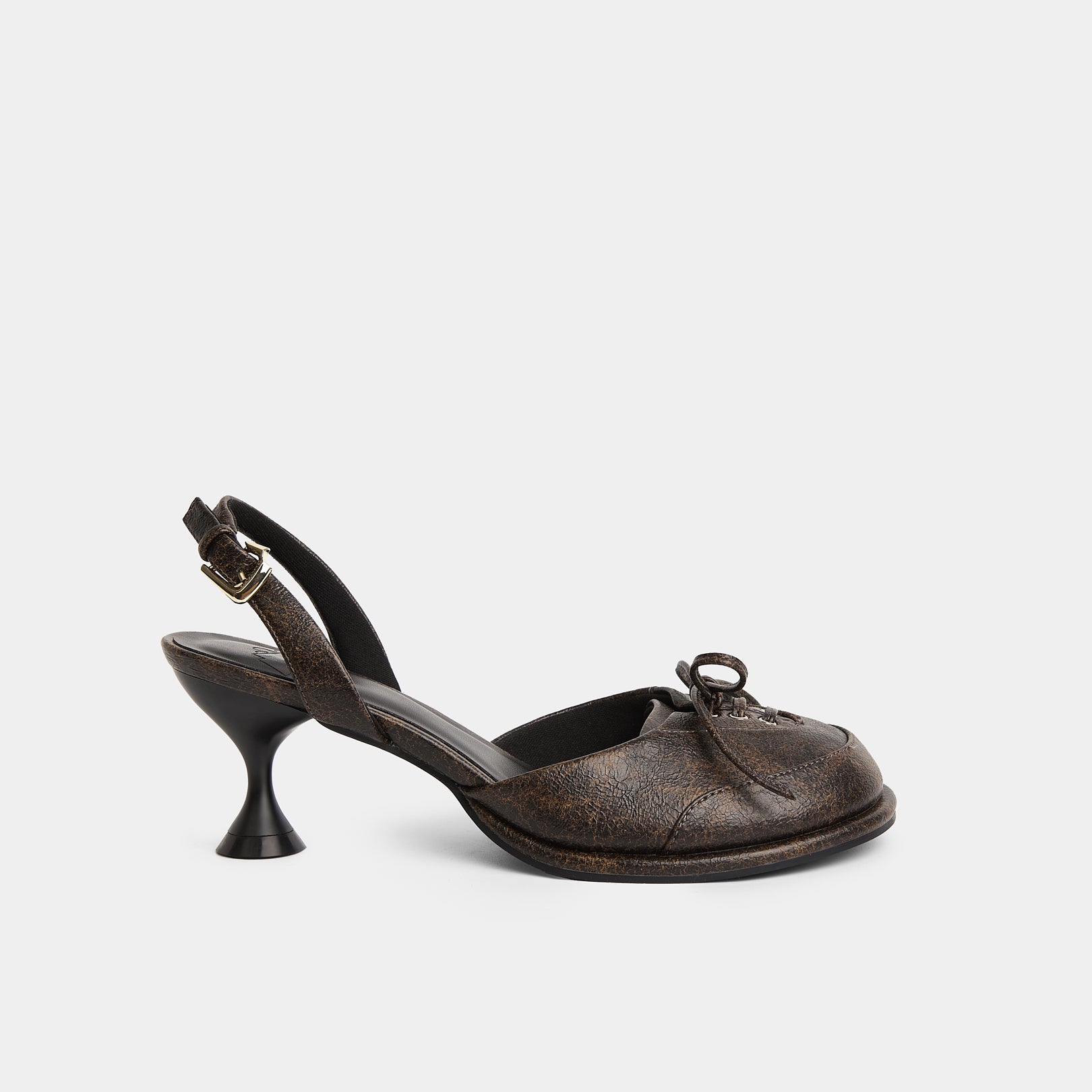 BUBBLE 70mm Slingback Pumps (Shoes) Speckled Brown-Black