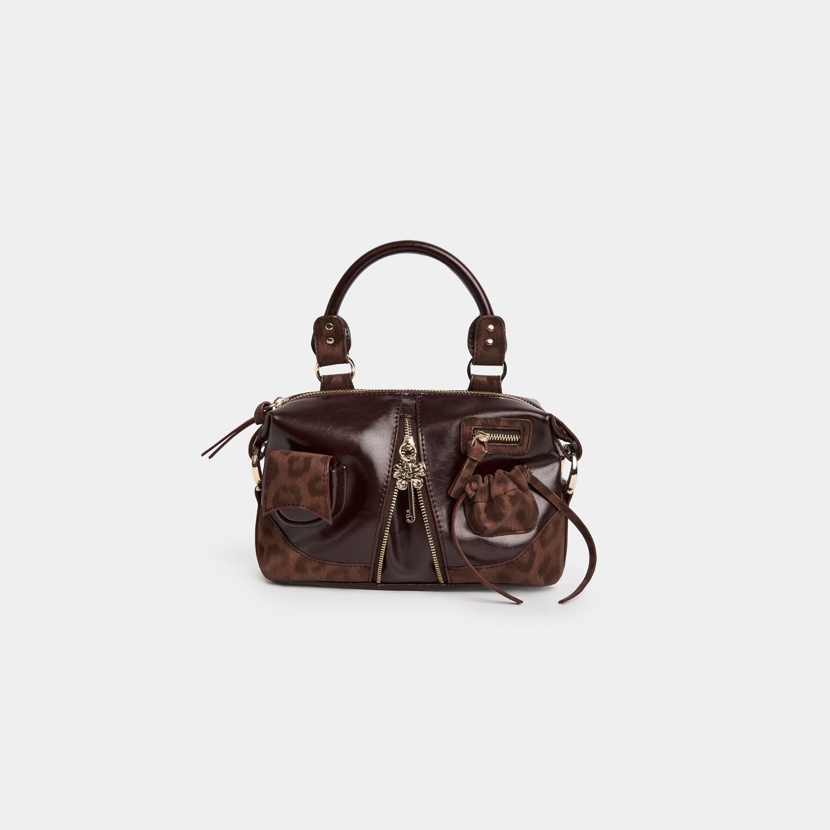 Bag Mini Y2K POCKET Brown Choco x Brown Leopard