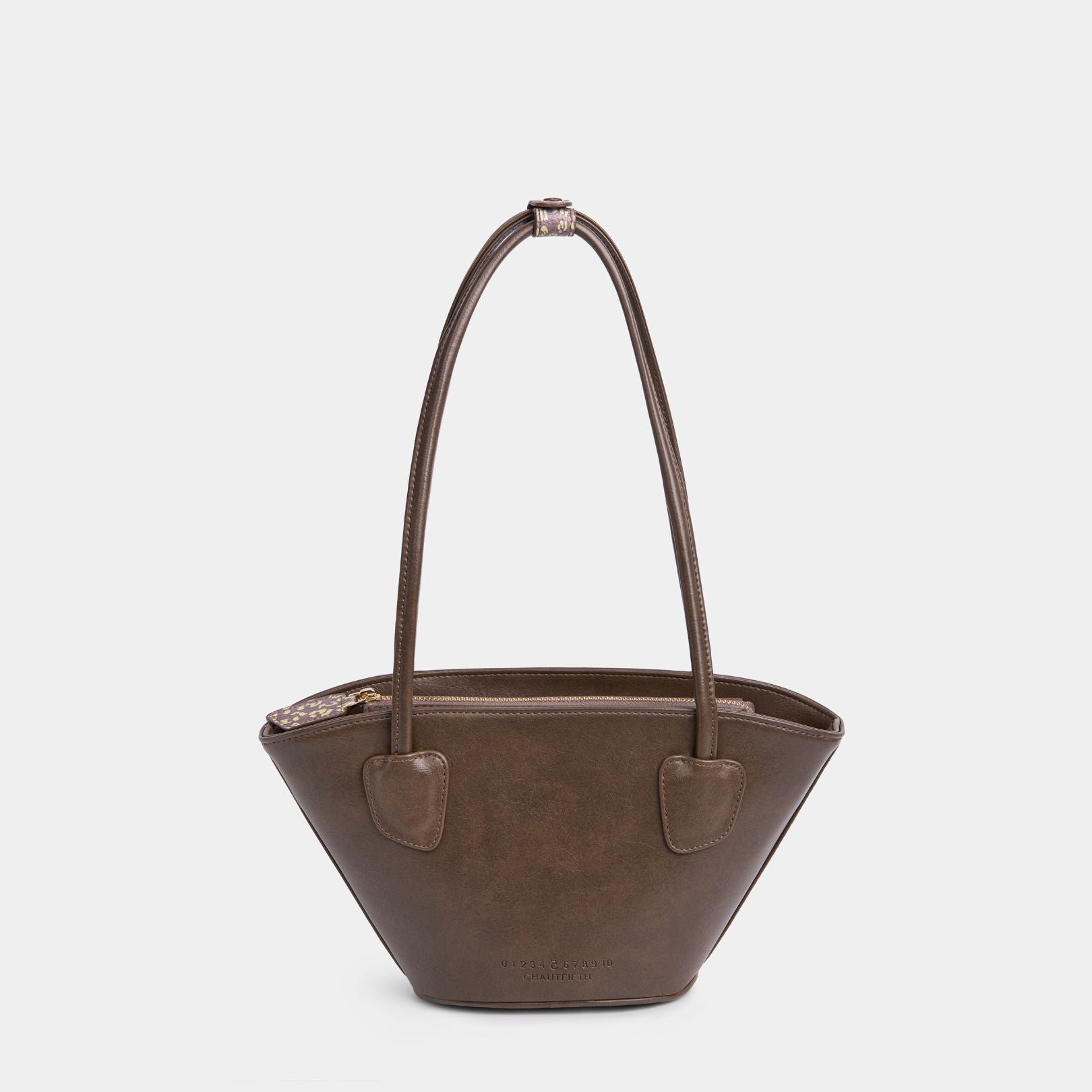 Túi xách HASO Basket màu Beige Tối họa tiết