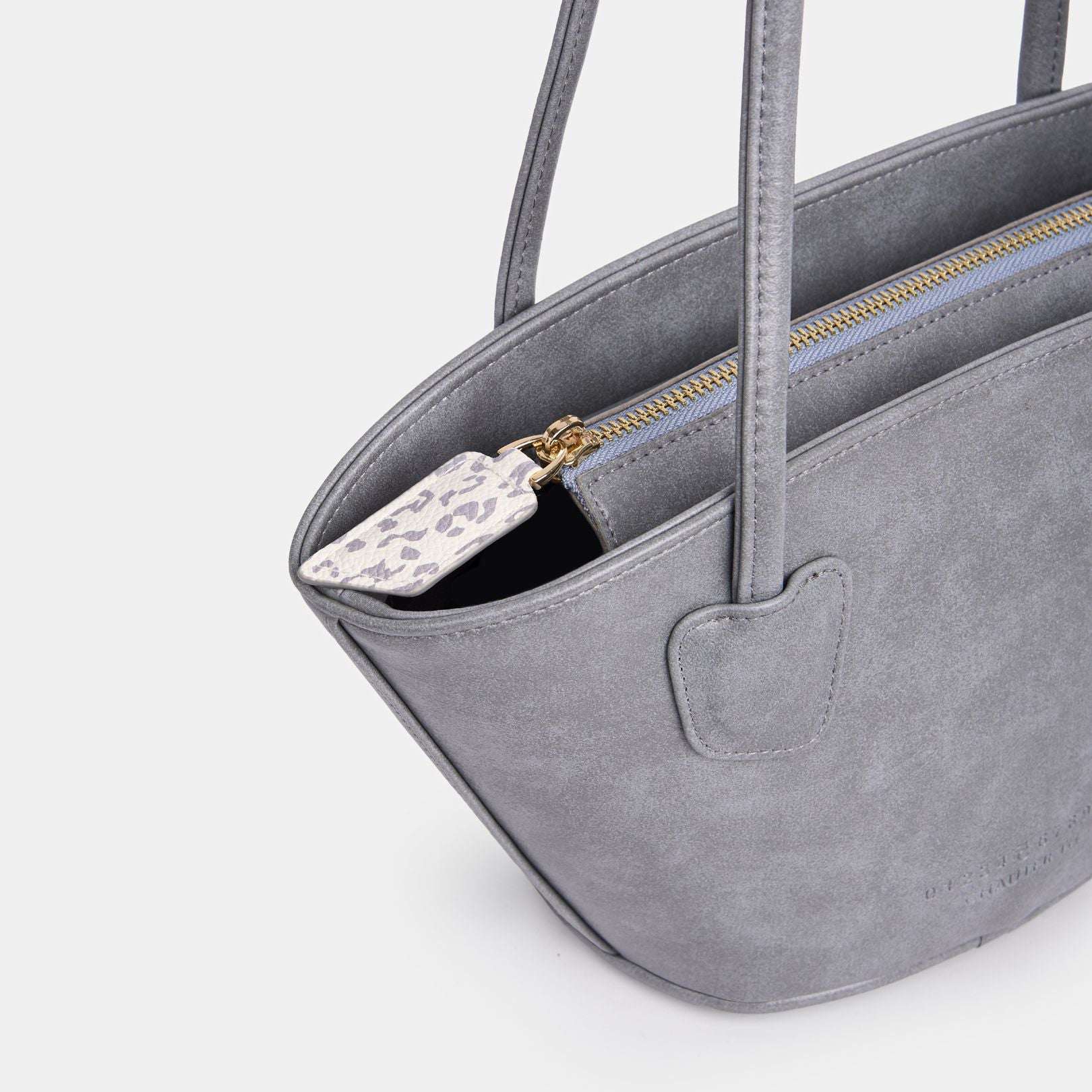 Túi xách HASO Basket màu Xanh Xi-Măng họa tiết