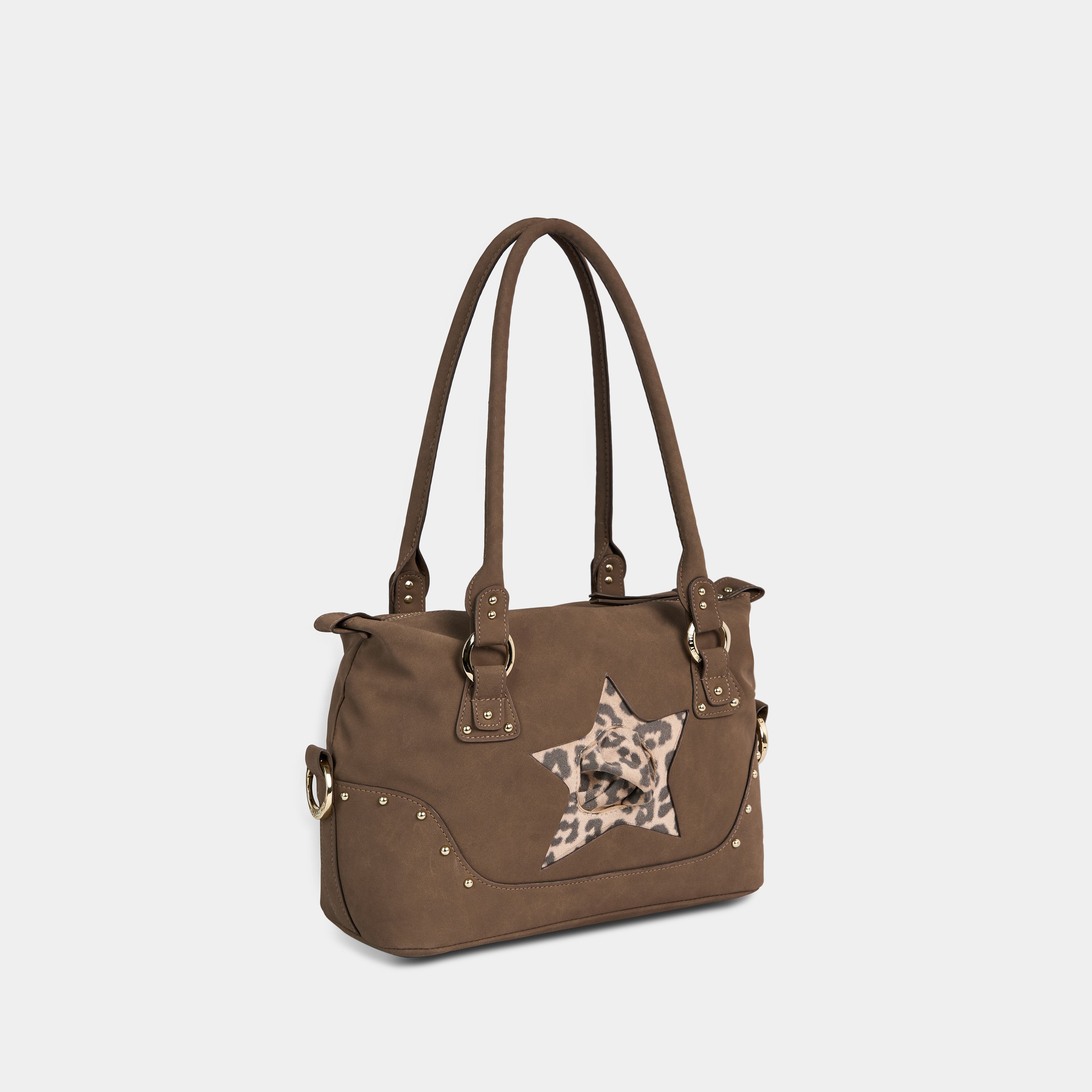 Túi xách Y2K STAR màu Nâu sáp x beo