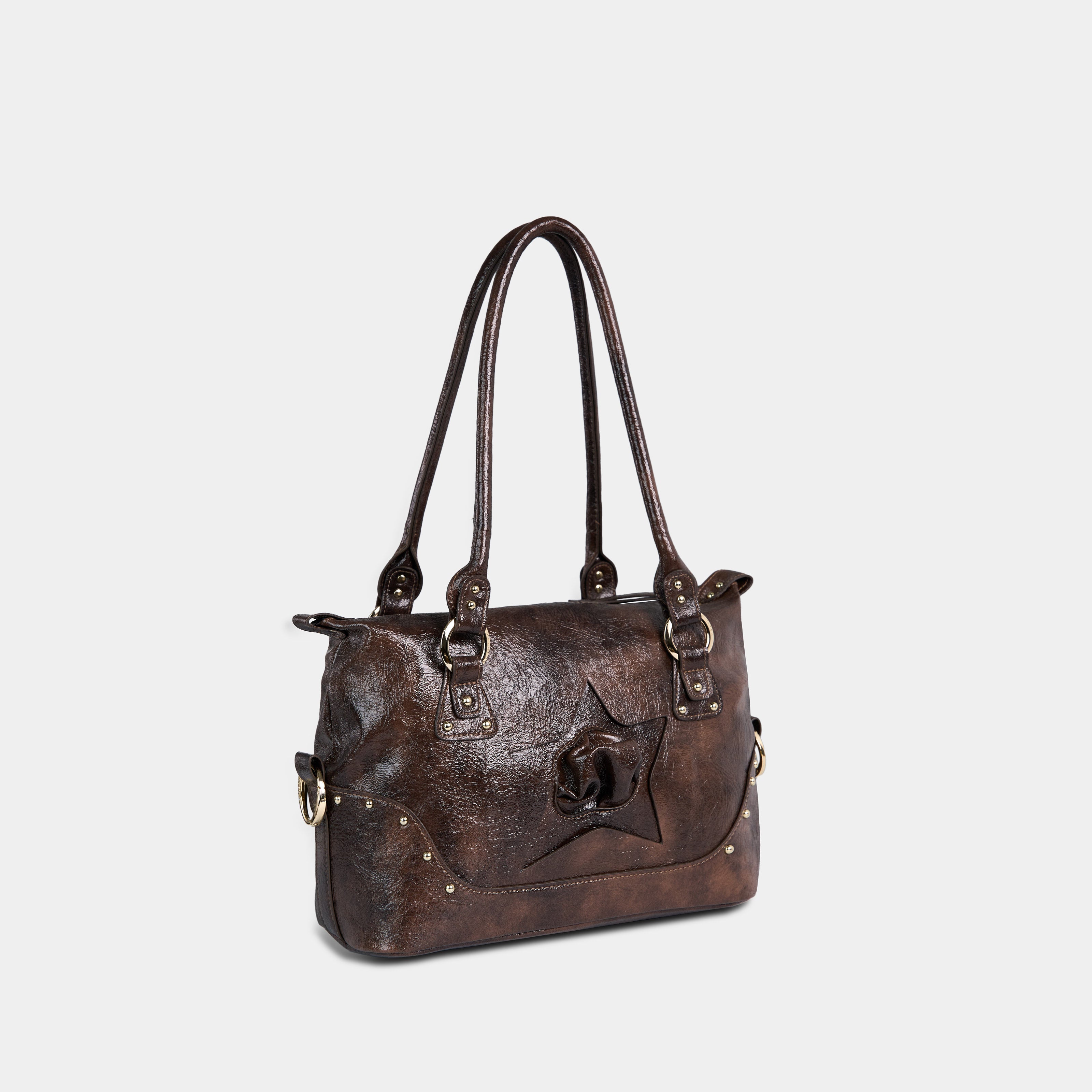 Bag Y2K STAR Glossy Brown-Black
