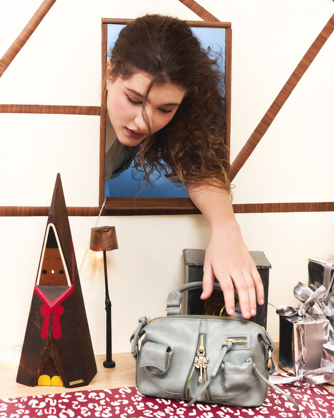 Túi xách Mini Y2K POCKET màu Xanh Xi-Măng