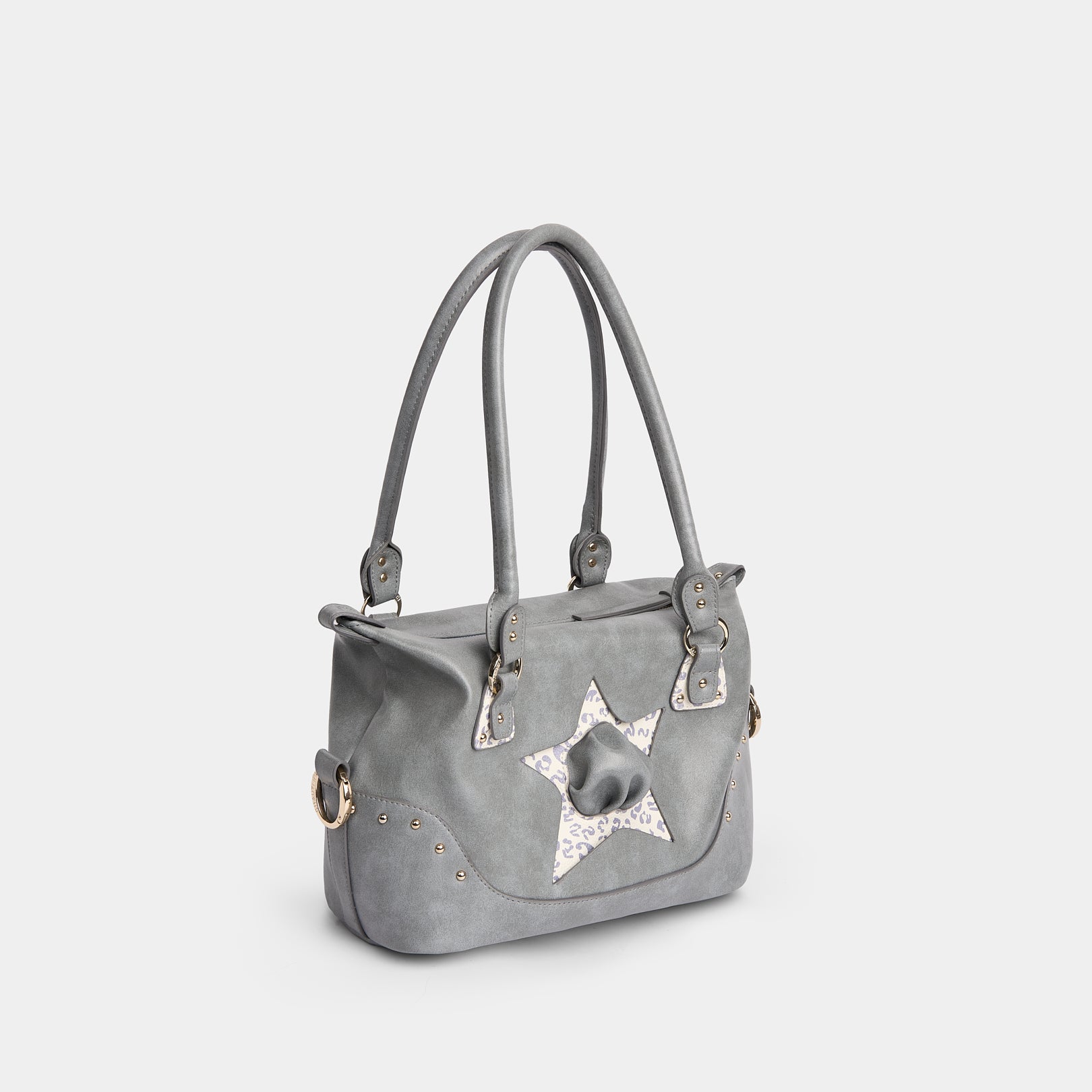 Túi xách Y2K STAR màu Xanh xi măng x Da beo C5