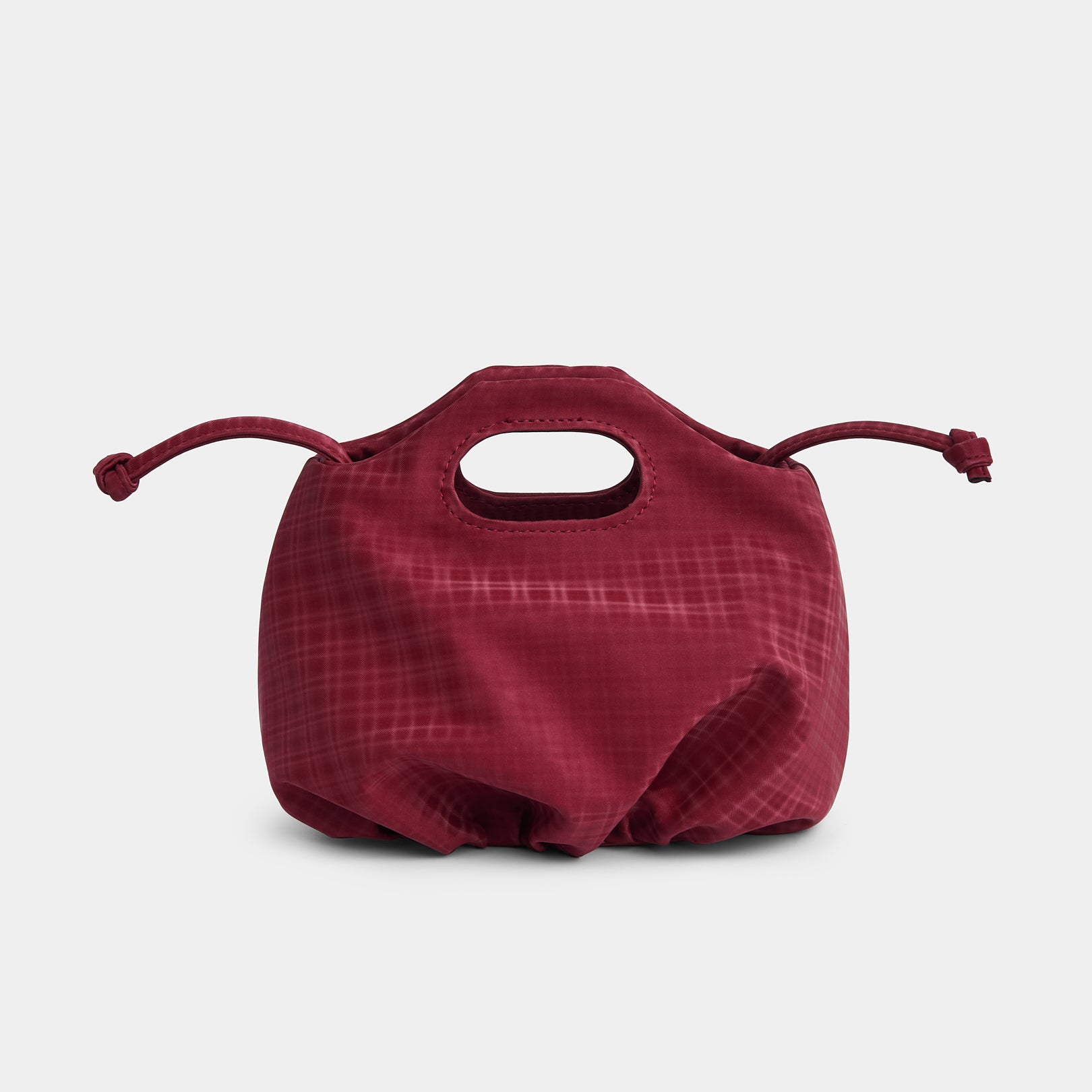Bag Mini Flower Dark Red Checked