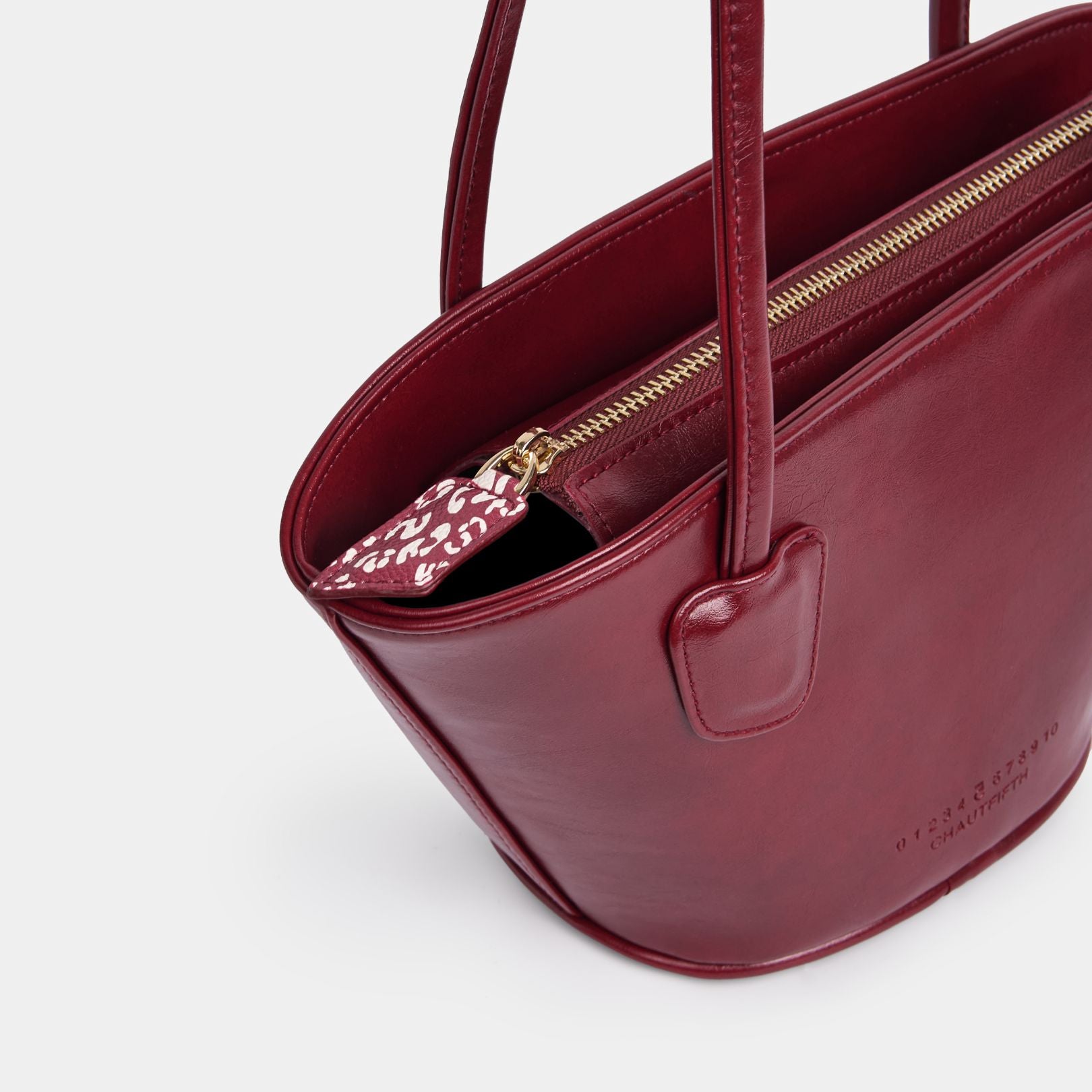 Túi xách HASO Basket màu Đỏ đô họa tiết