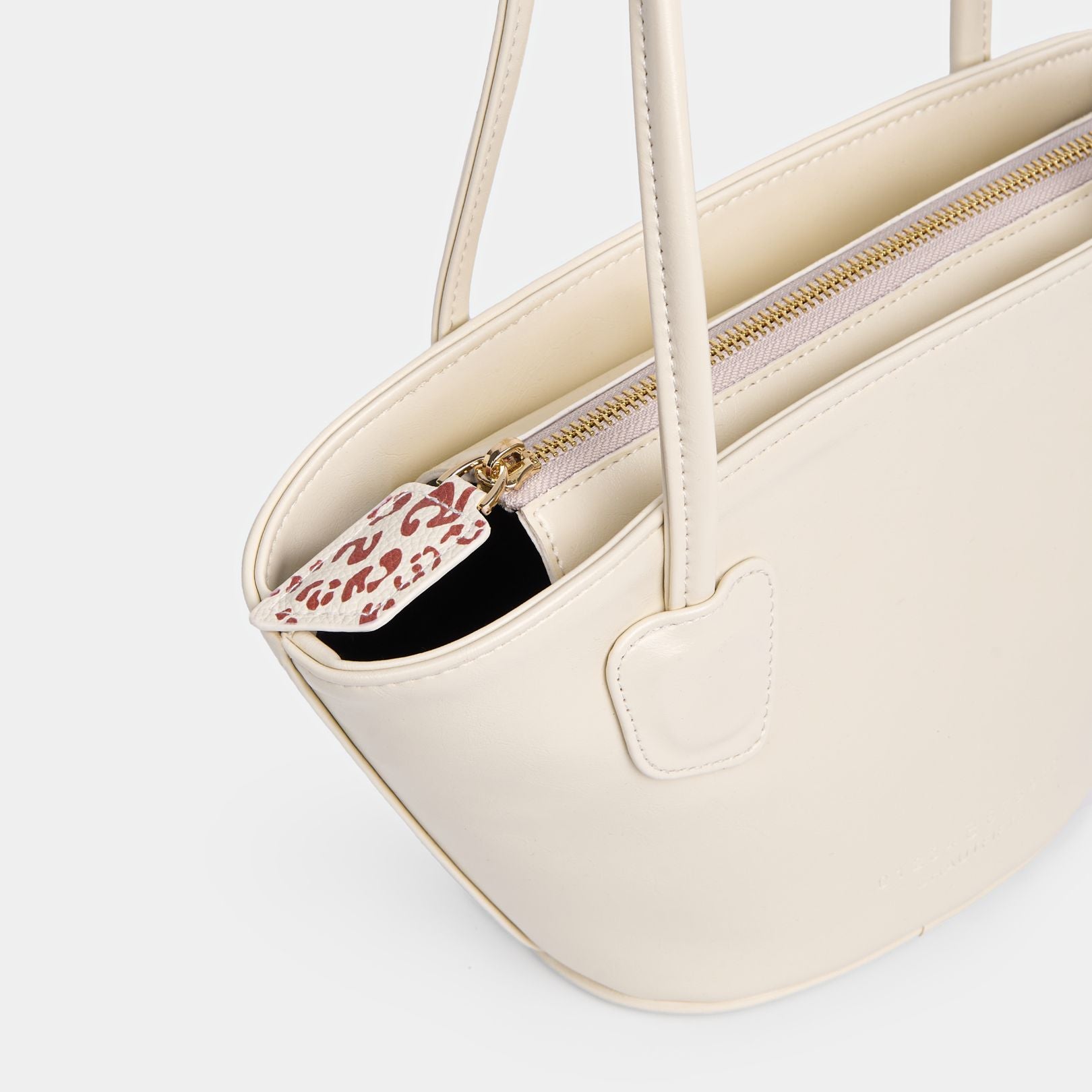 Túi xách HASO Basket màu Trắng kem họa tiết