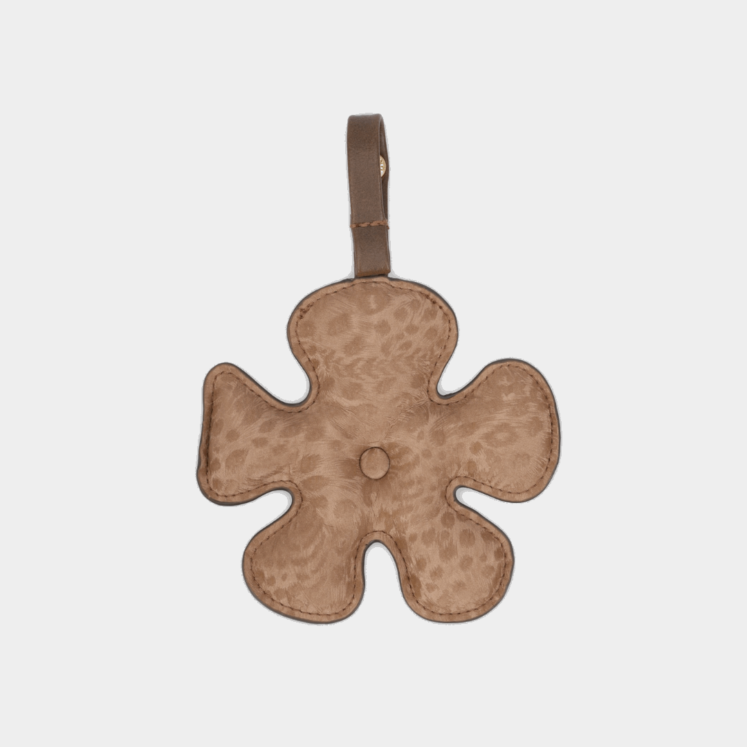 Phụ kiện Hoa cánh quạt size nhỏ (S) màu Be tối x da beo be tối