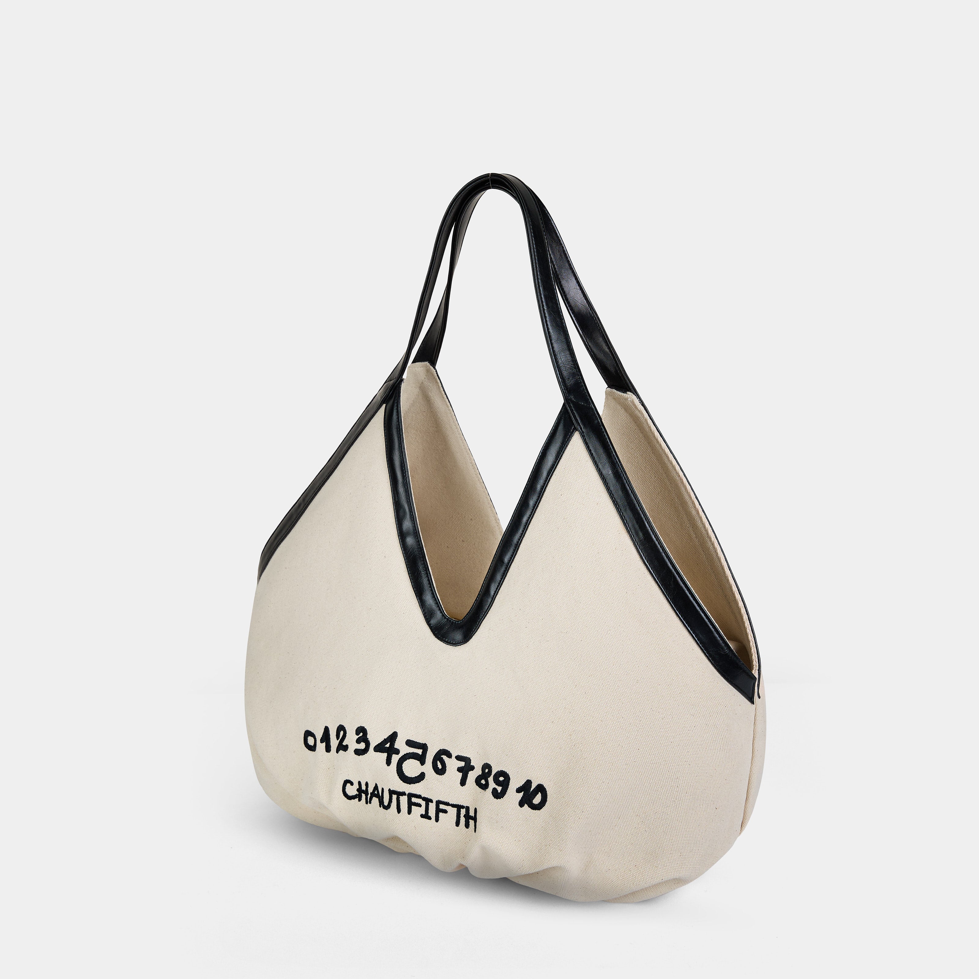 Bag OVERSIZE FLOWER Canvas x Black