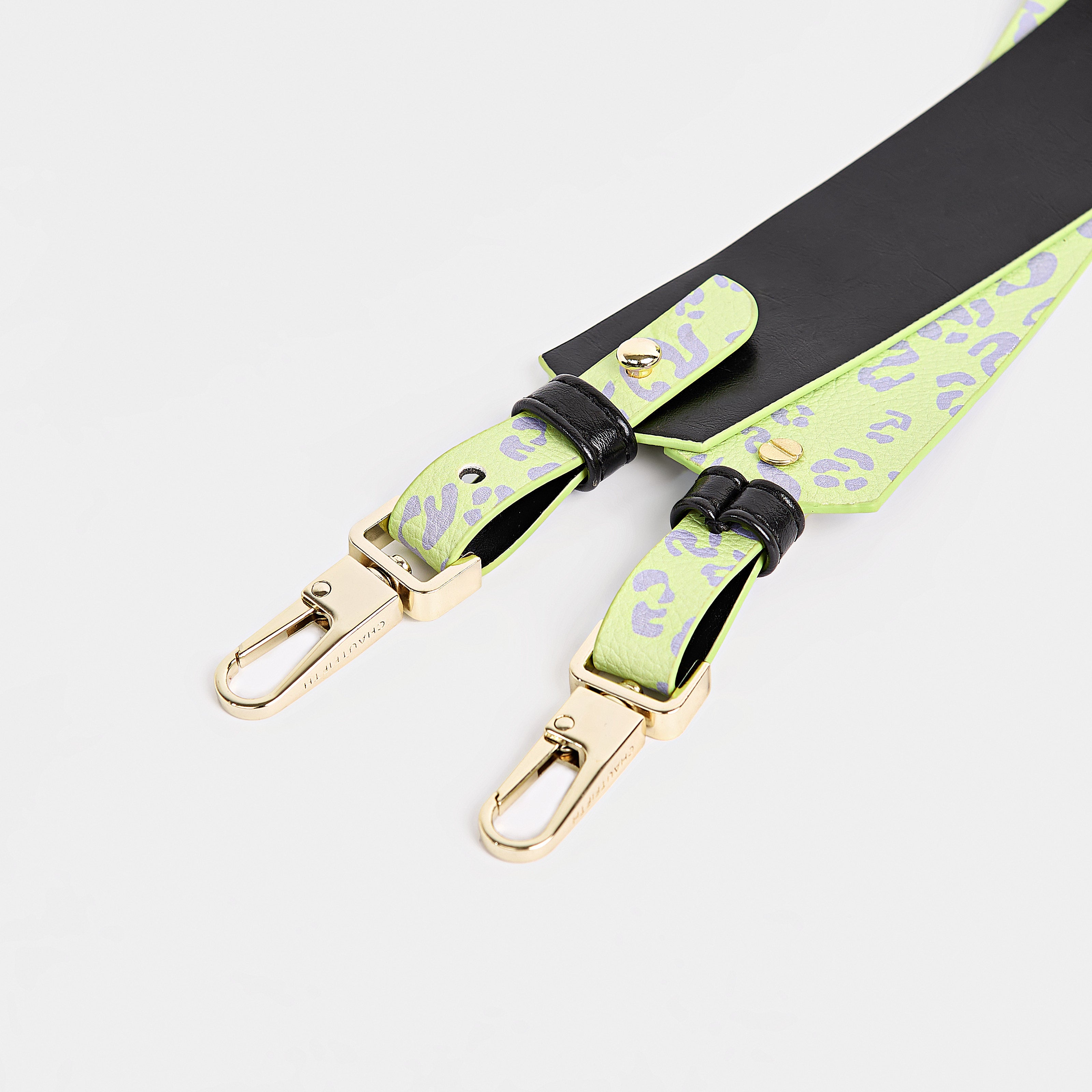 Strap 4CM WIDE BAG Fifth Leopard Green x Black