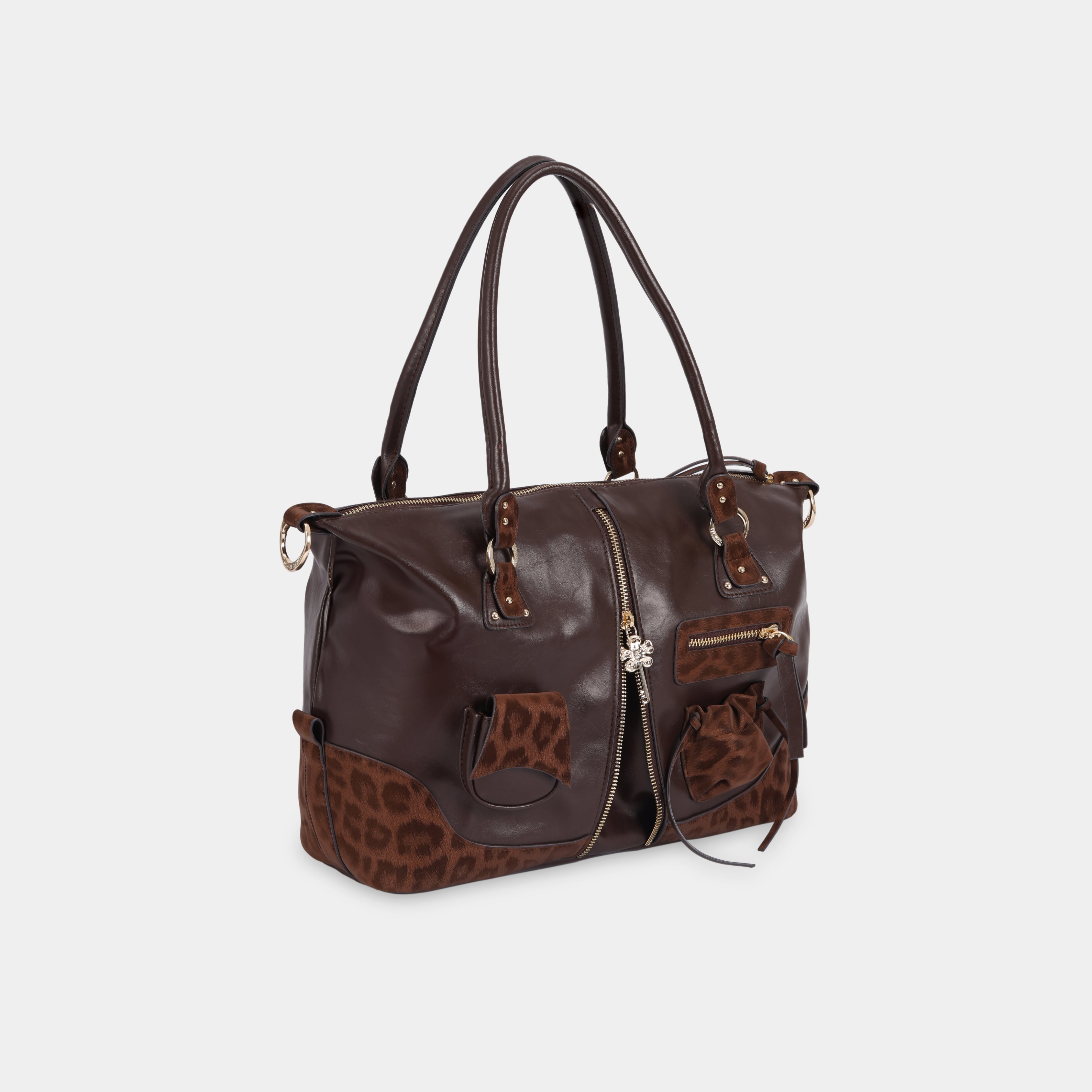 Bag Y2K POCKET Brown Choco x Brown Leopard