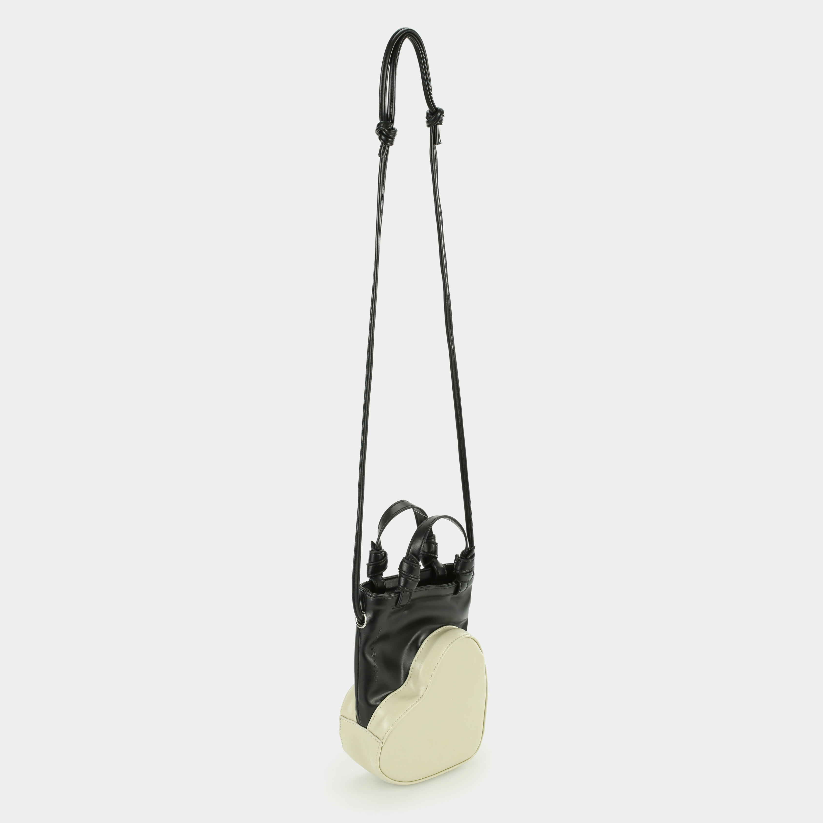 Growing Heart handbag black x cream