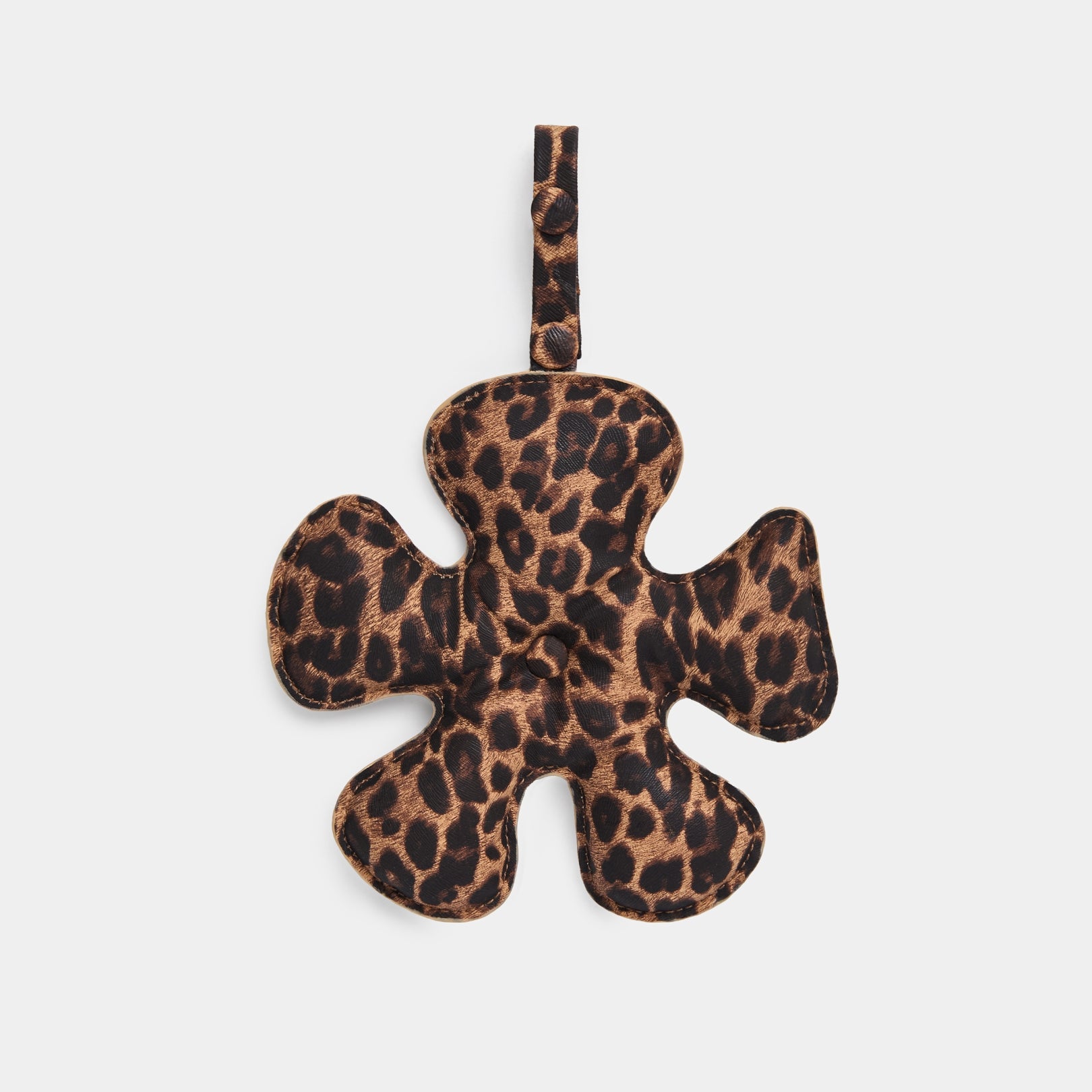 Accessory Fan Flower Charm in Leopard