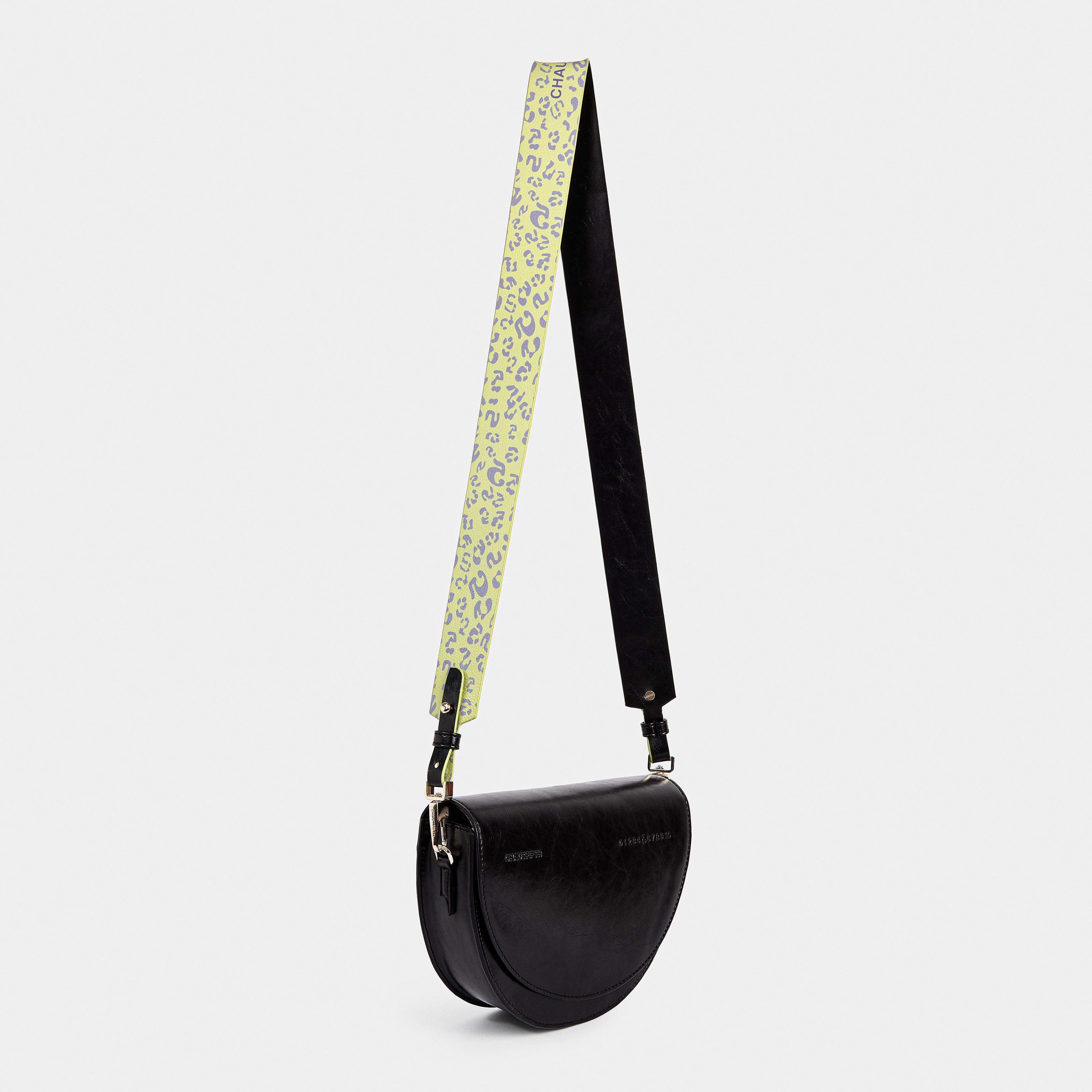 Strap 4CM WIDE BAG Fifth Leopard Green x Black