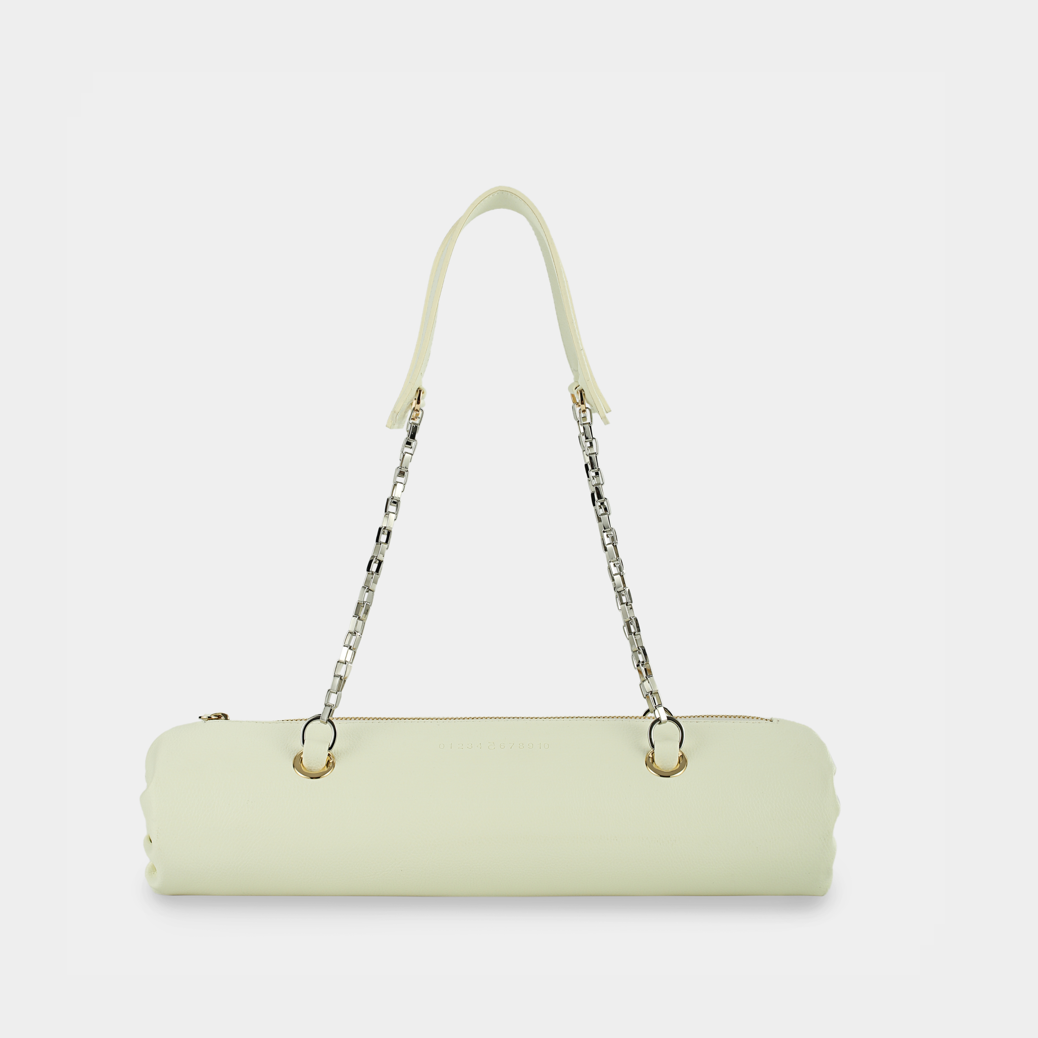 Bag Flower Log Long size in White Cream