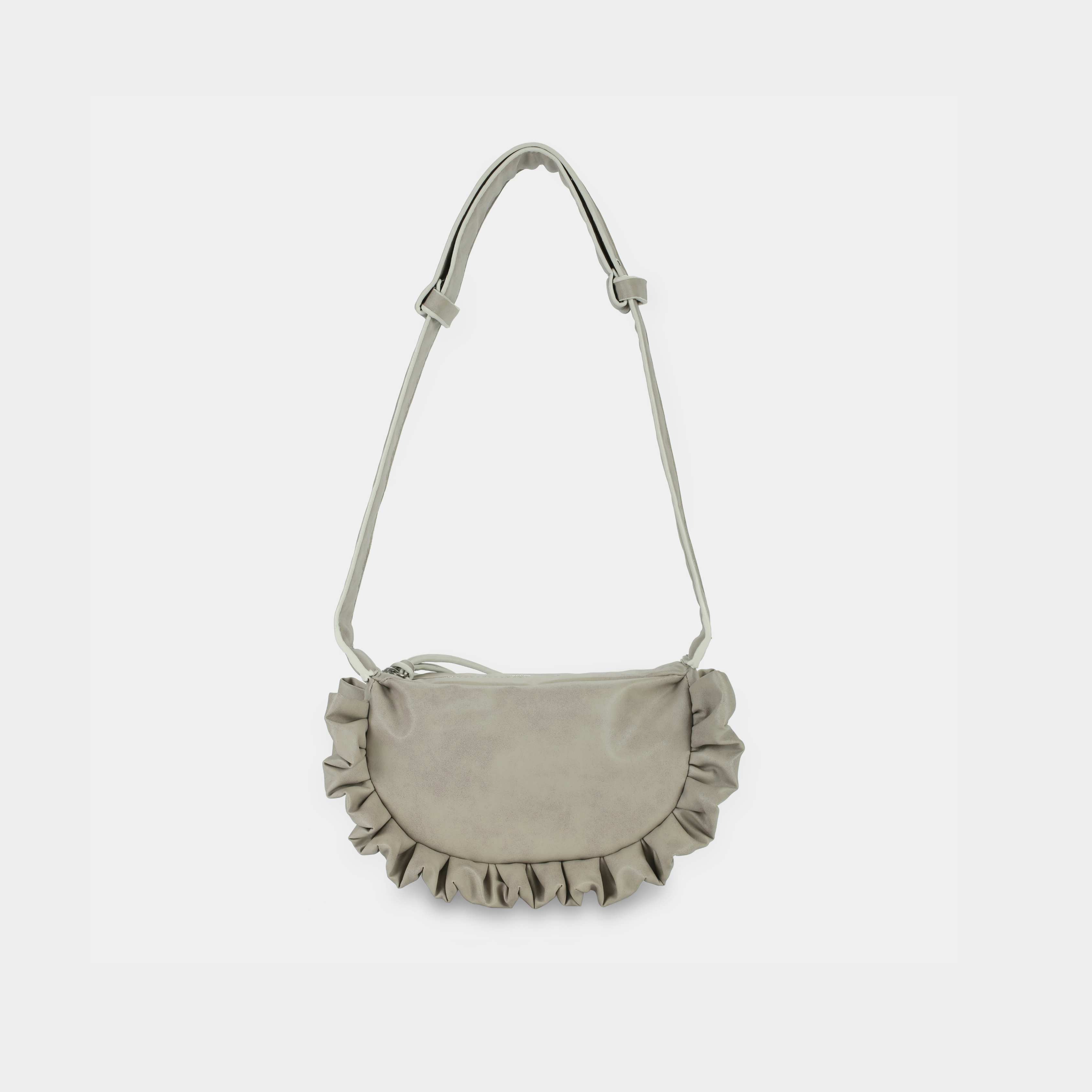Bag LACE RUFFLES Small size (S) in White Sugar