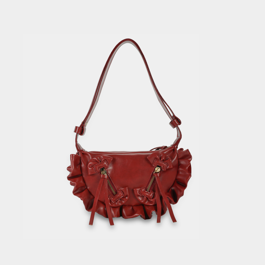 Dark discount red bag