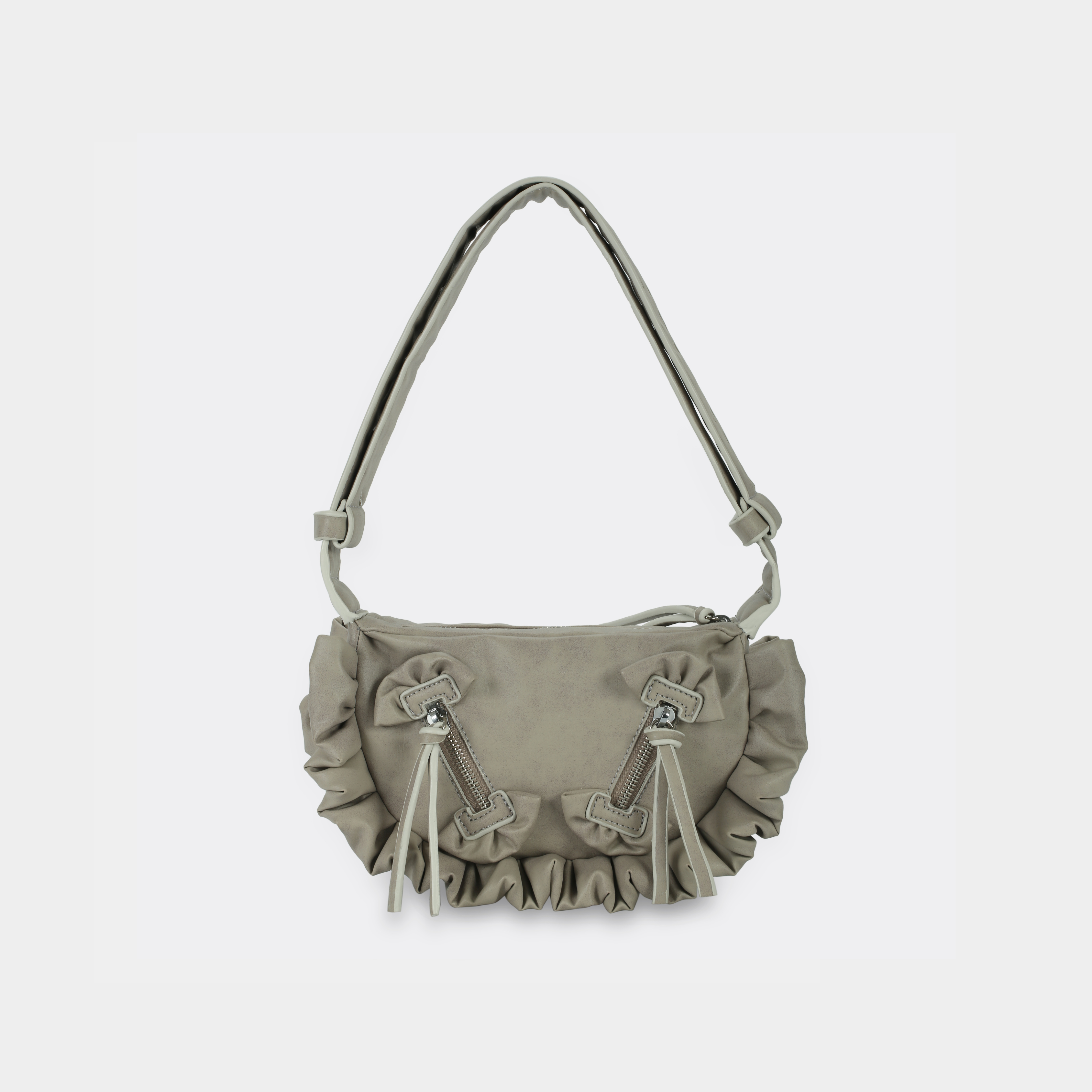 Bag LACE RUFFLES Small size (S) in White Sugar