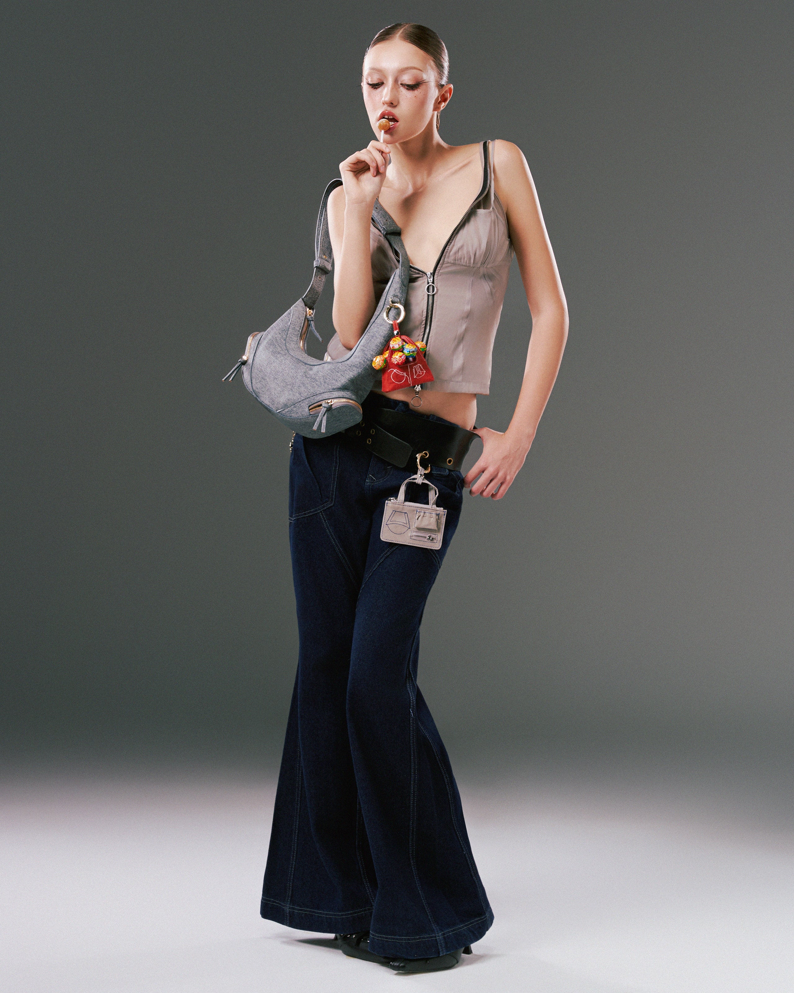 Túi xách CRESCENT MOON màu Denim