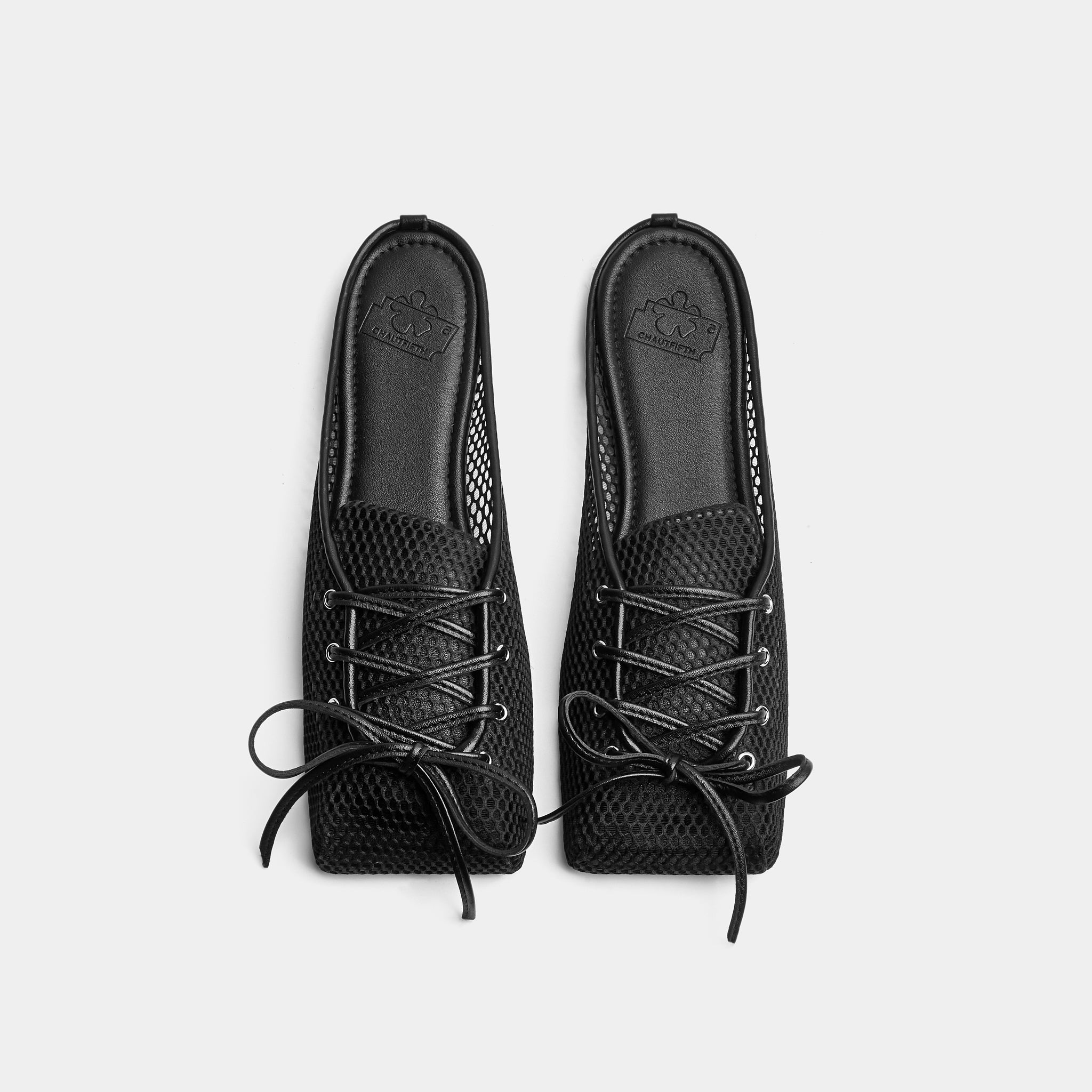 Shoes Middle mesh ballet flat mules in Black