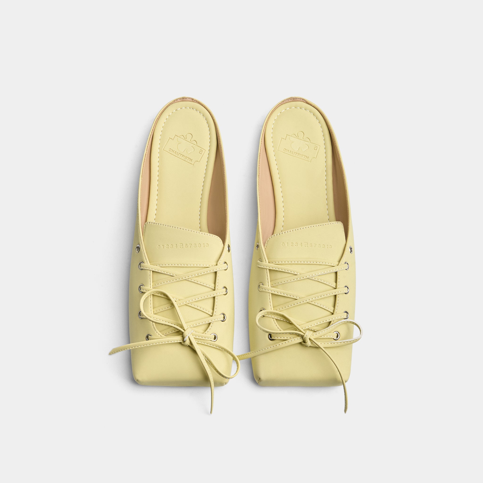 Shoes Middle ballet flat mules in Butter Yellow