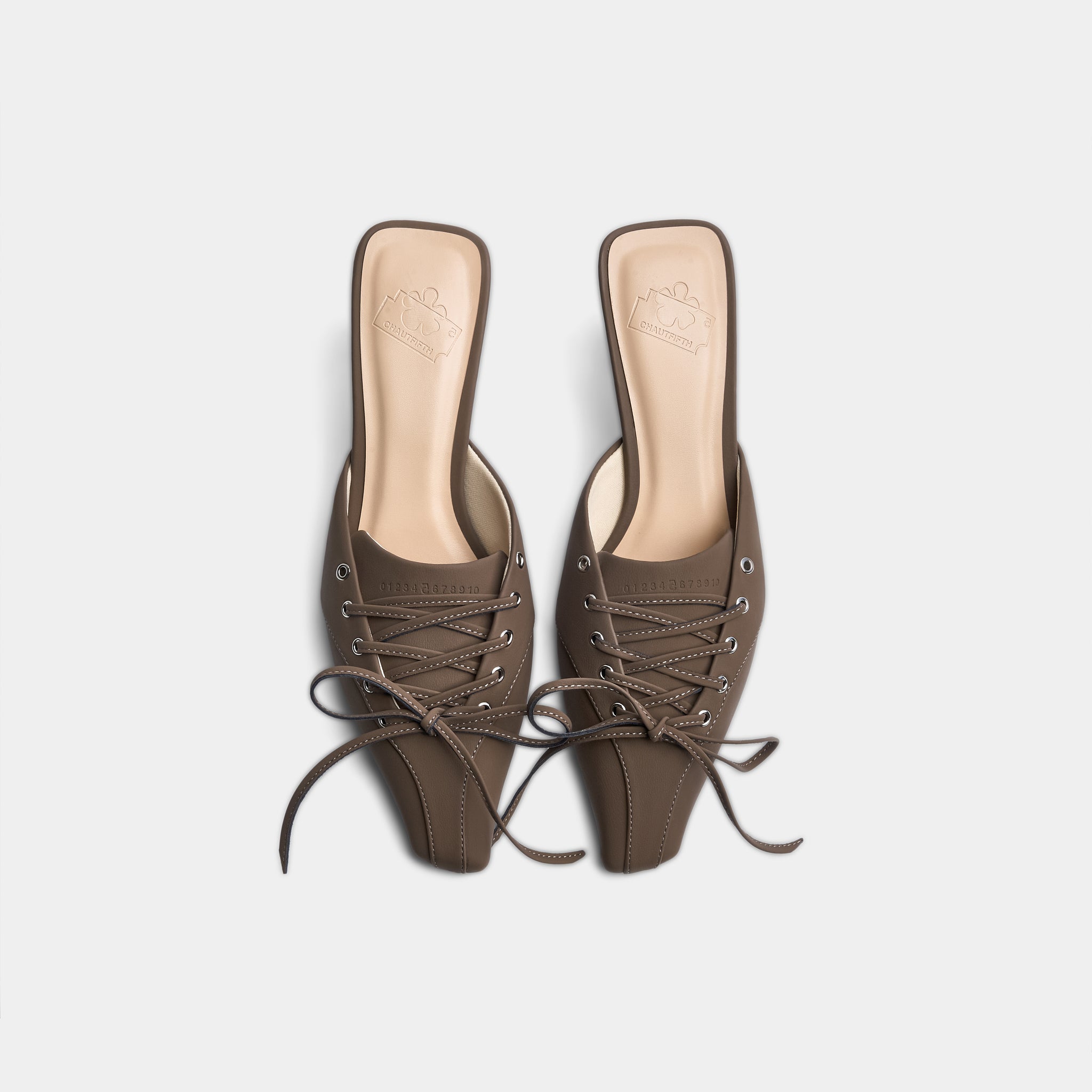 Giày middle 50 mules màu Nâu Chocolate