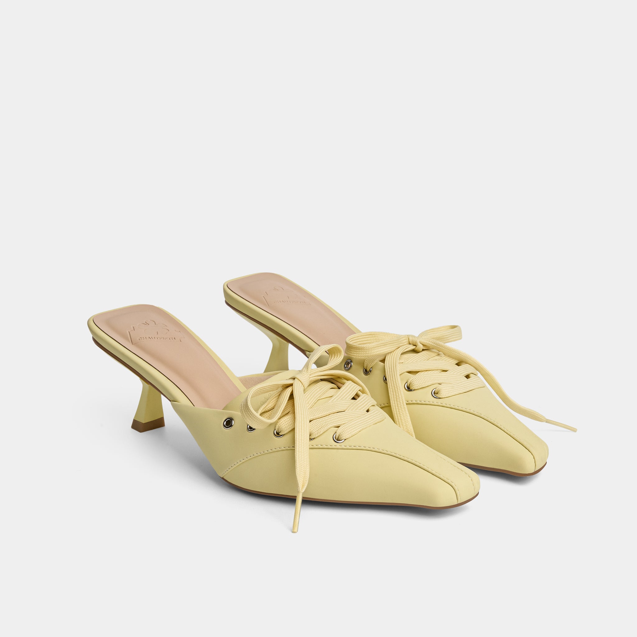 Shoes middle 50 mules in Butter Yellow