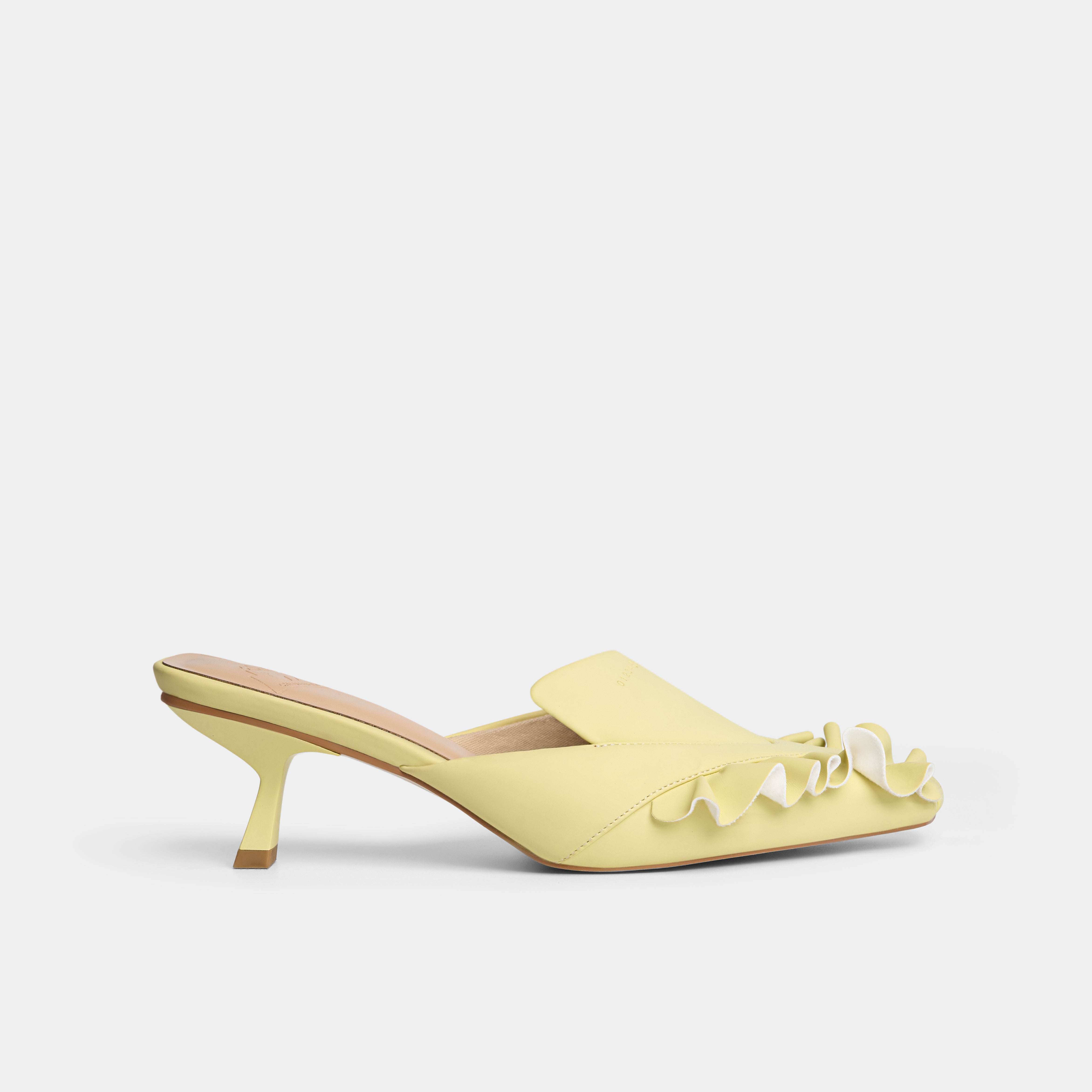Shoes Ruffles 50 mules in Butter Yellow