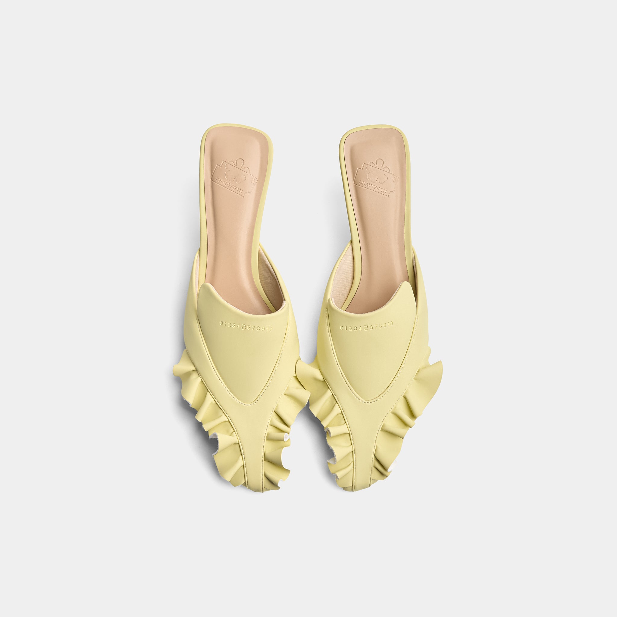 Shoes Ruffles 50 mules in Butter Yellow