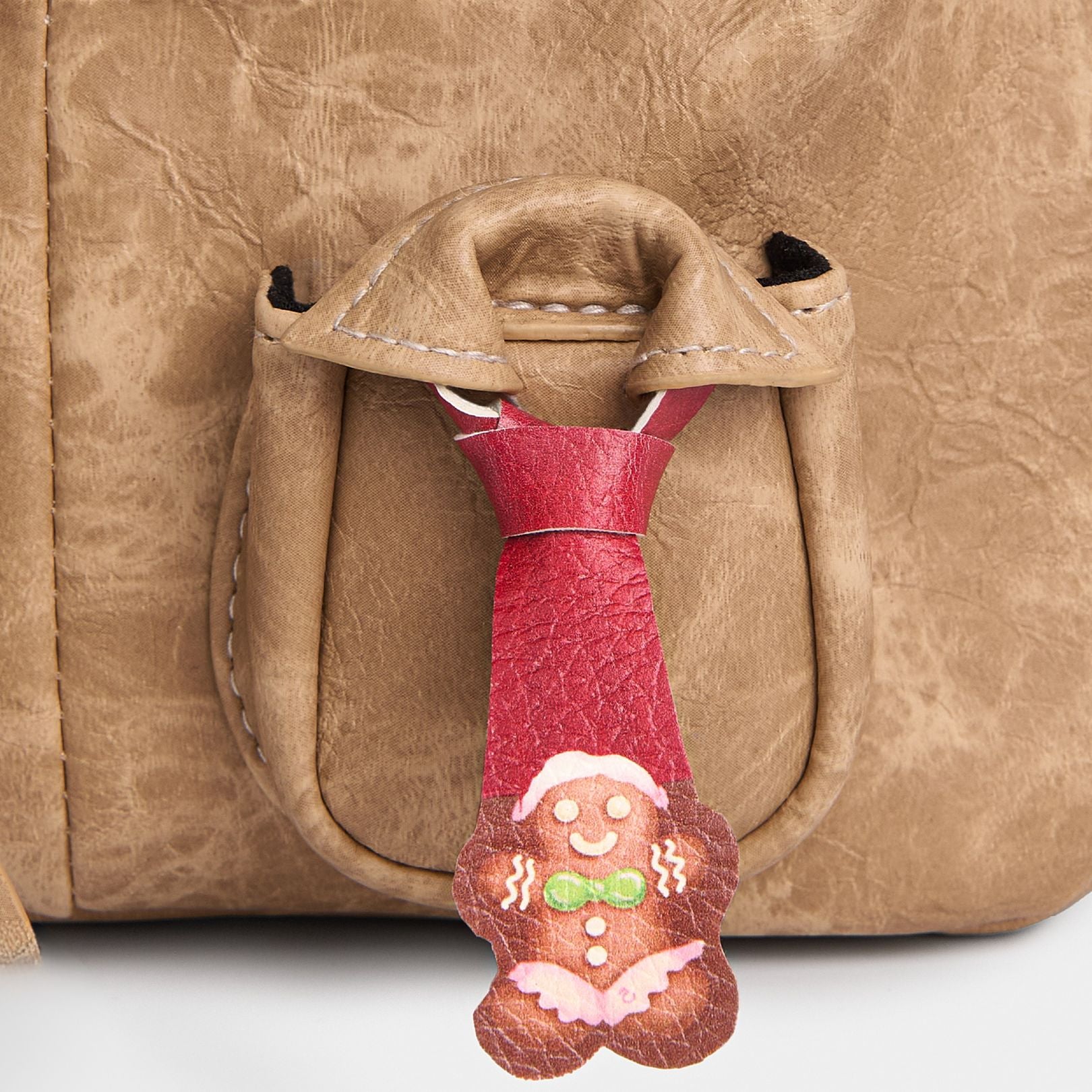 Túi xách hobo C2-pocket Mini Cà vạt màu Beige cát