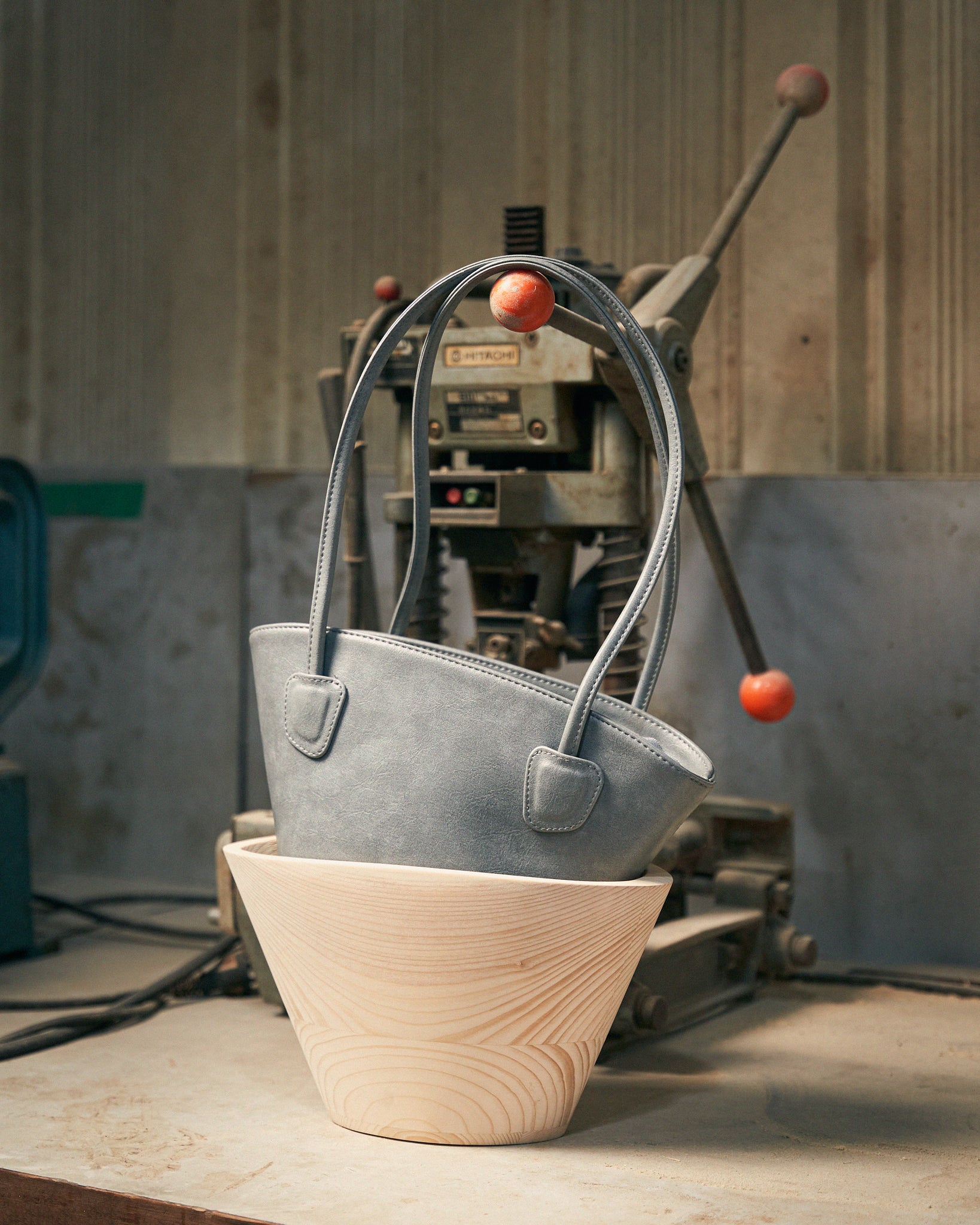 Bag HASO Basket in Cement Blue