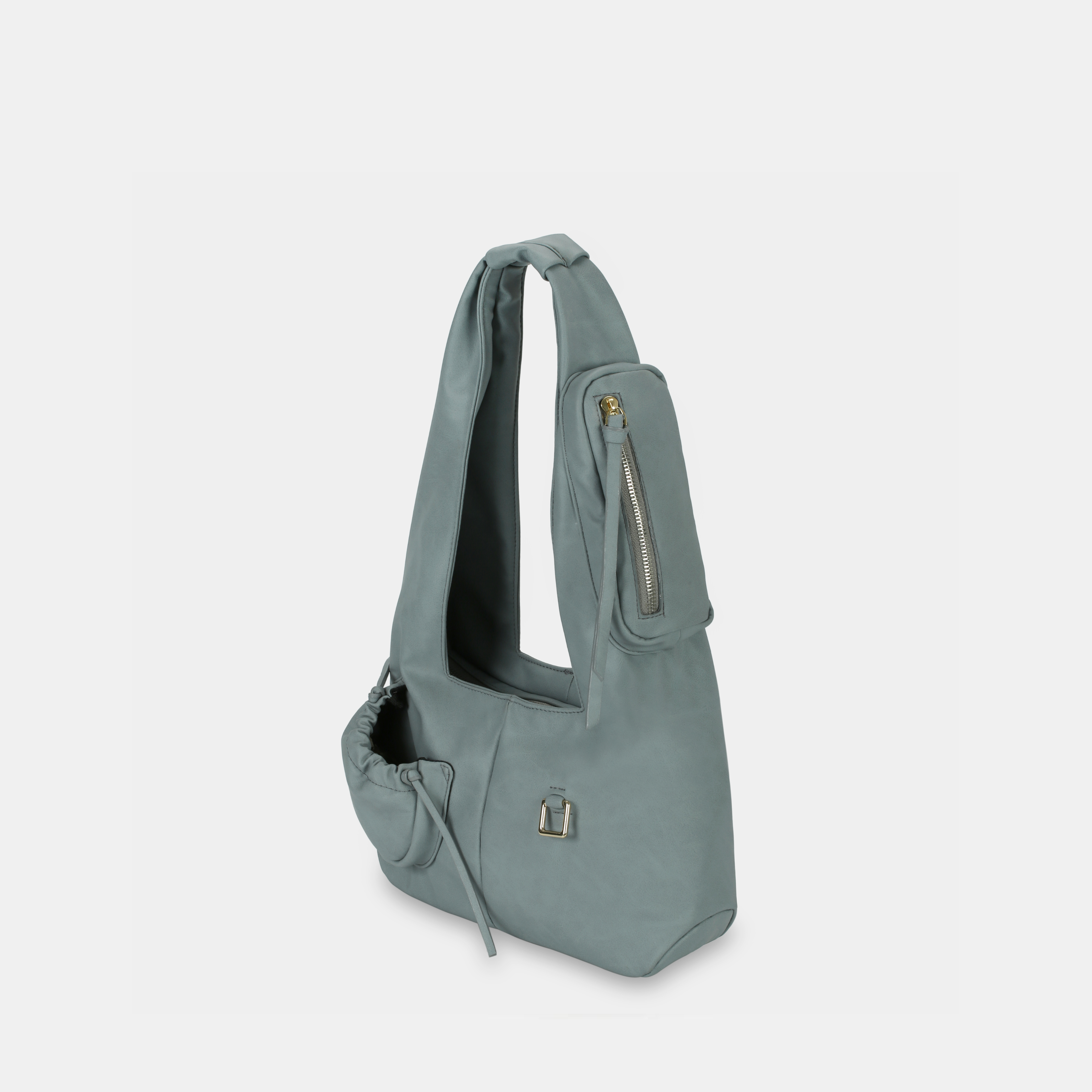 Túi xách Hobo C2-Pocket size Medium (M) màu Xanh xi-măng