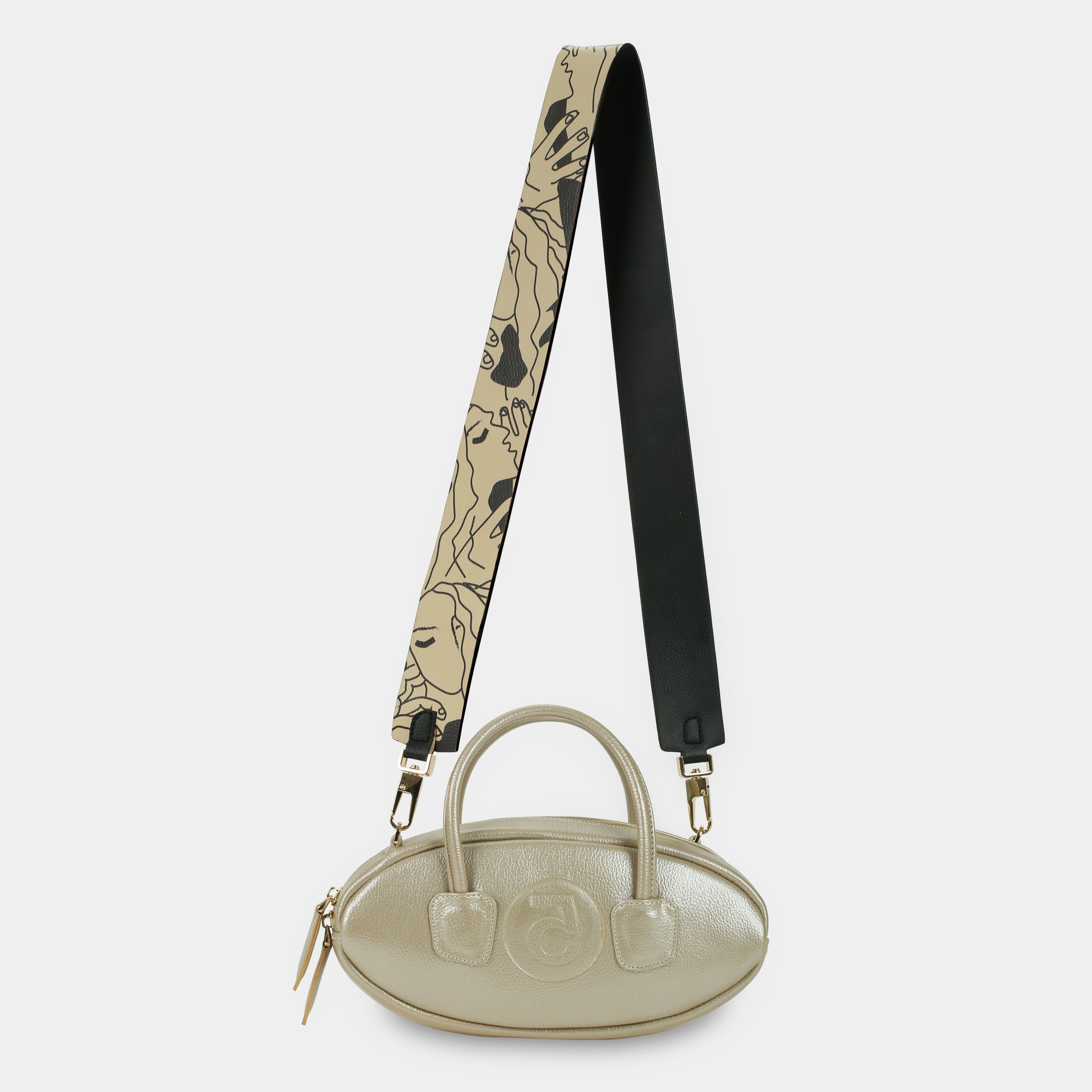 Metallic EGG handbag