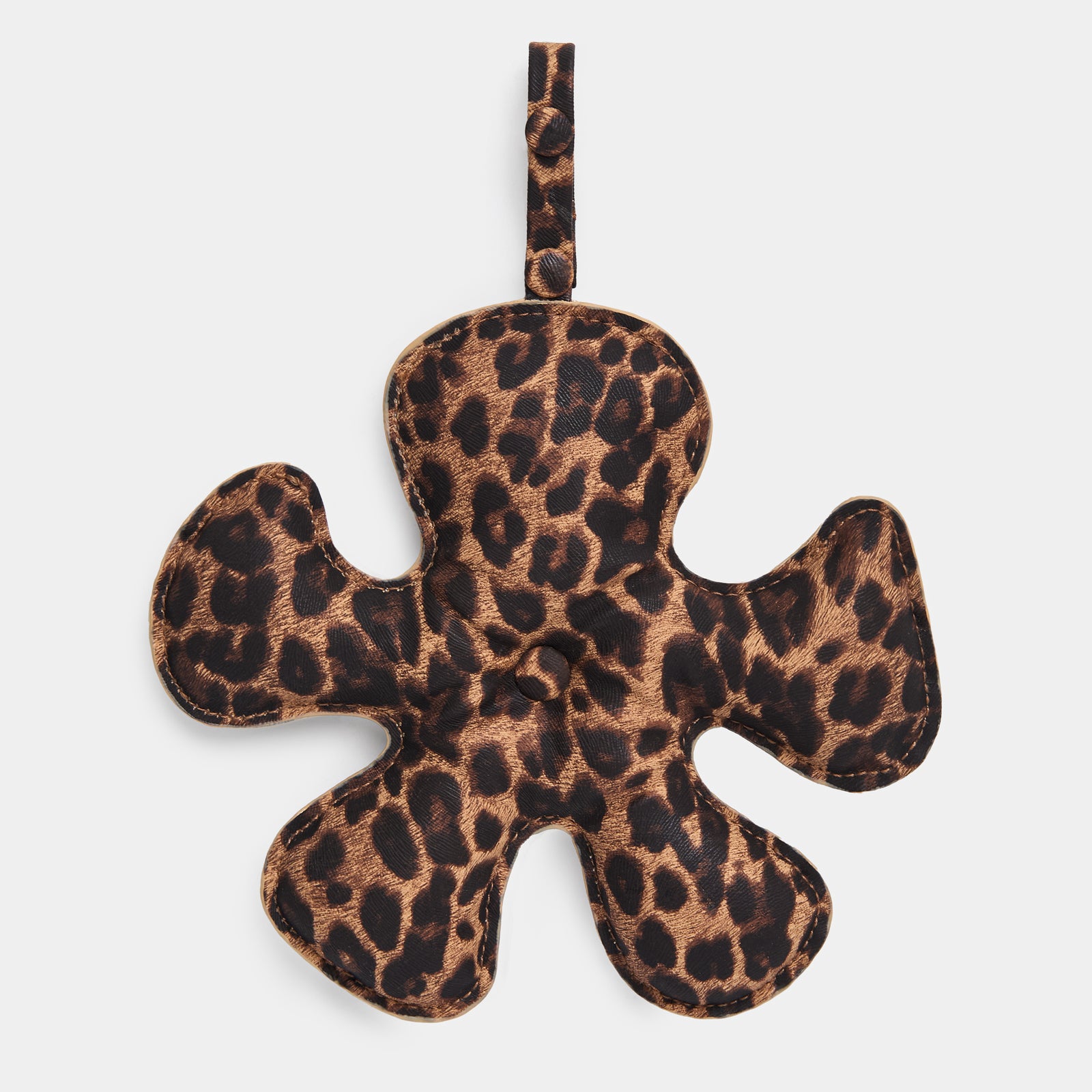Accessory Fan Flower Charm in Leopard