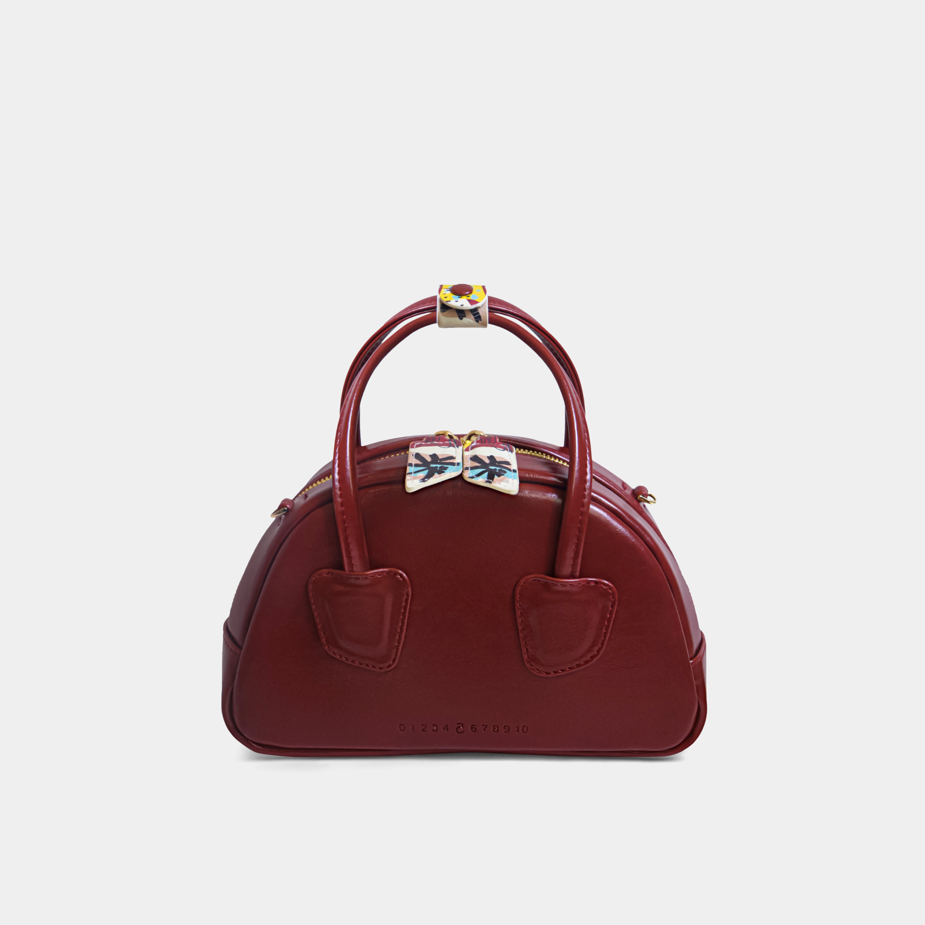 Bag TACOS Medium size (M) in Dark Red - Art Edition
