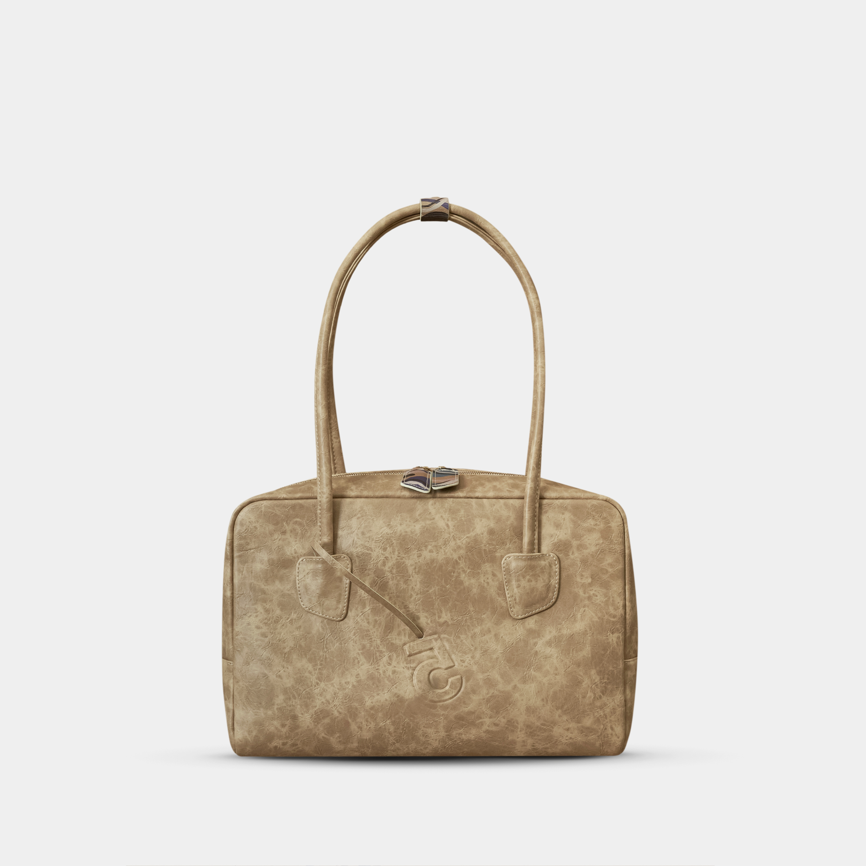 Túi xách Bakery Box màu Beige cát hoạ tiết