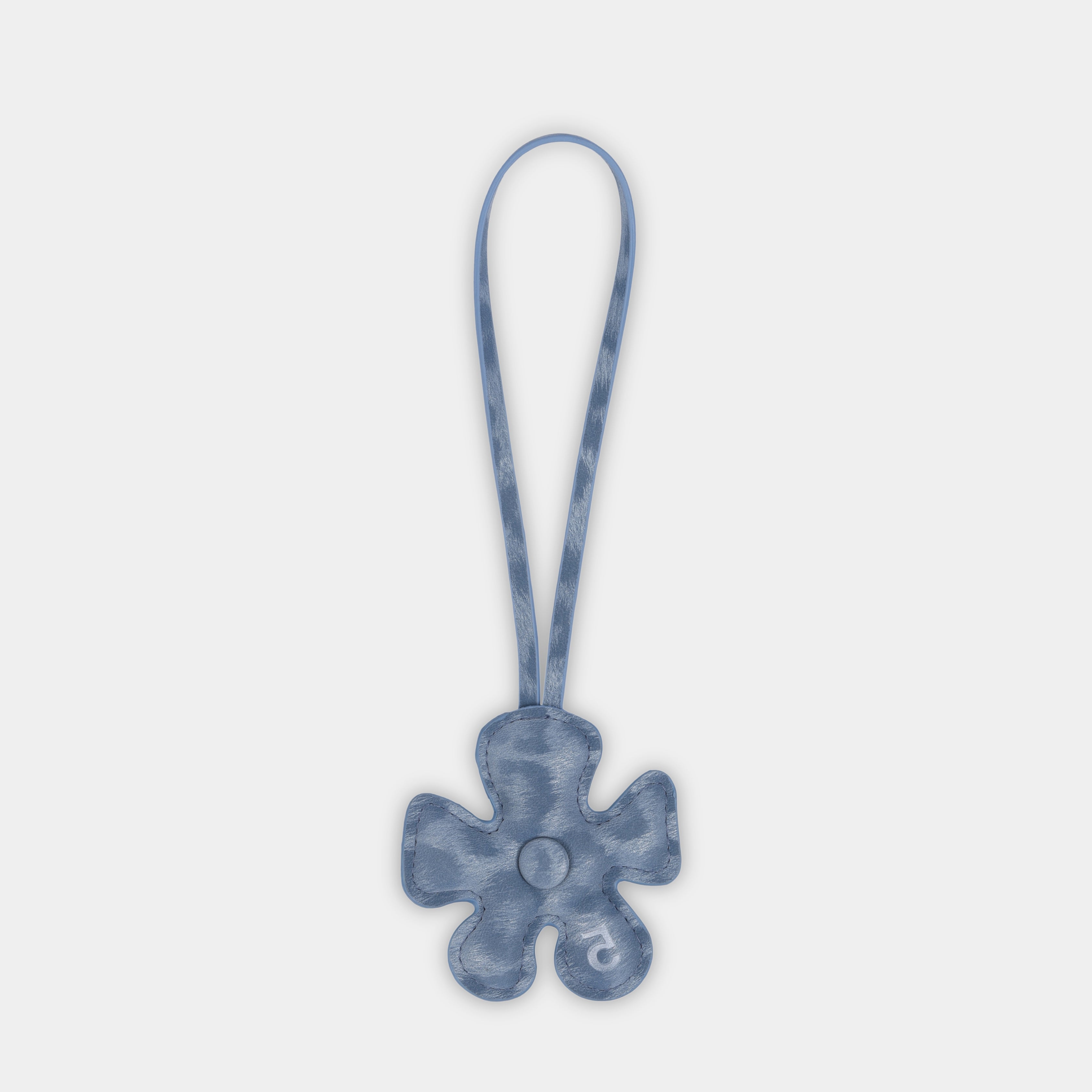 Accessory Fan Flower Charm size mini in Blue Leopard