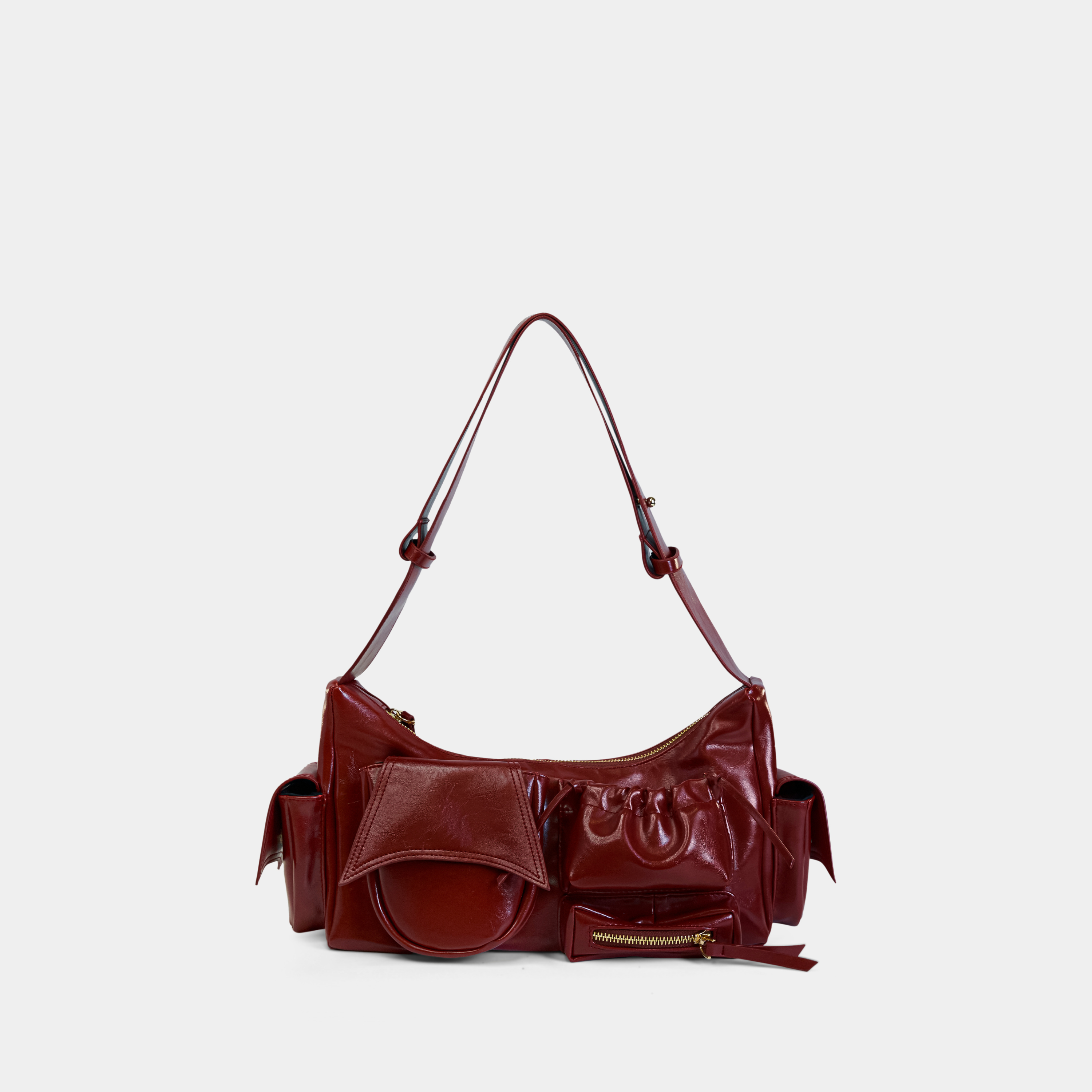 Túi xách C5-Pocket size (M) màu Đỏ đô