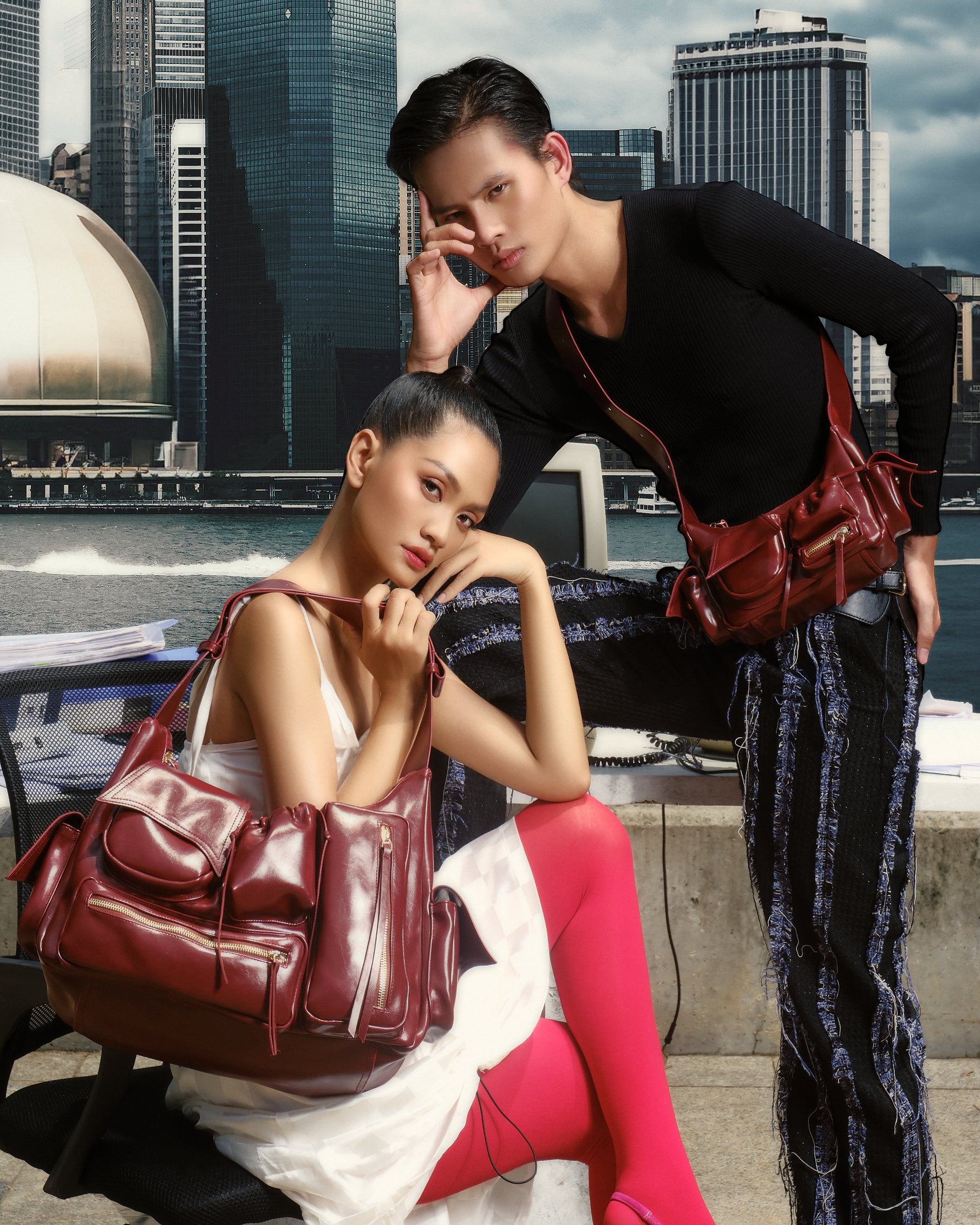 Bag C5-Pocket Small size (S) in Dark Red